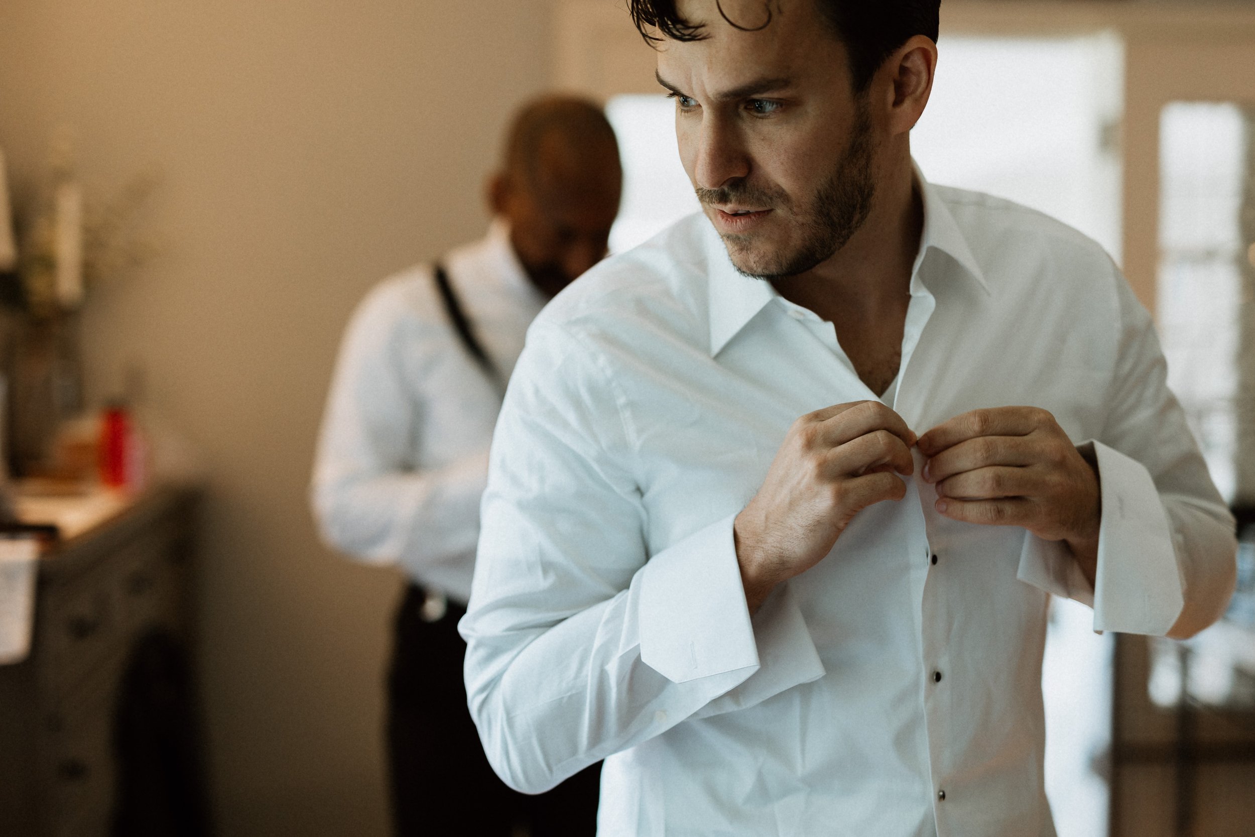 Groom Getting Ready Cincinnati