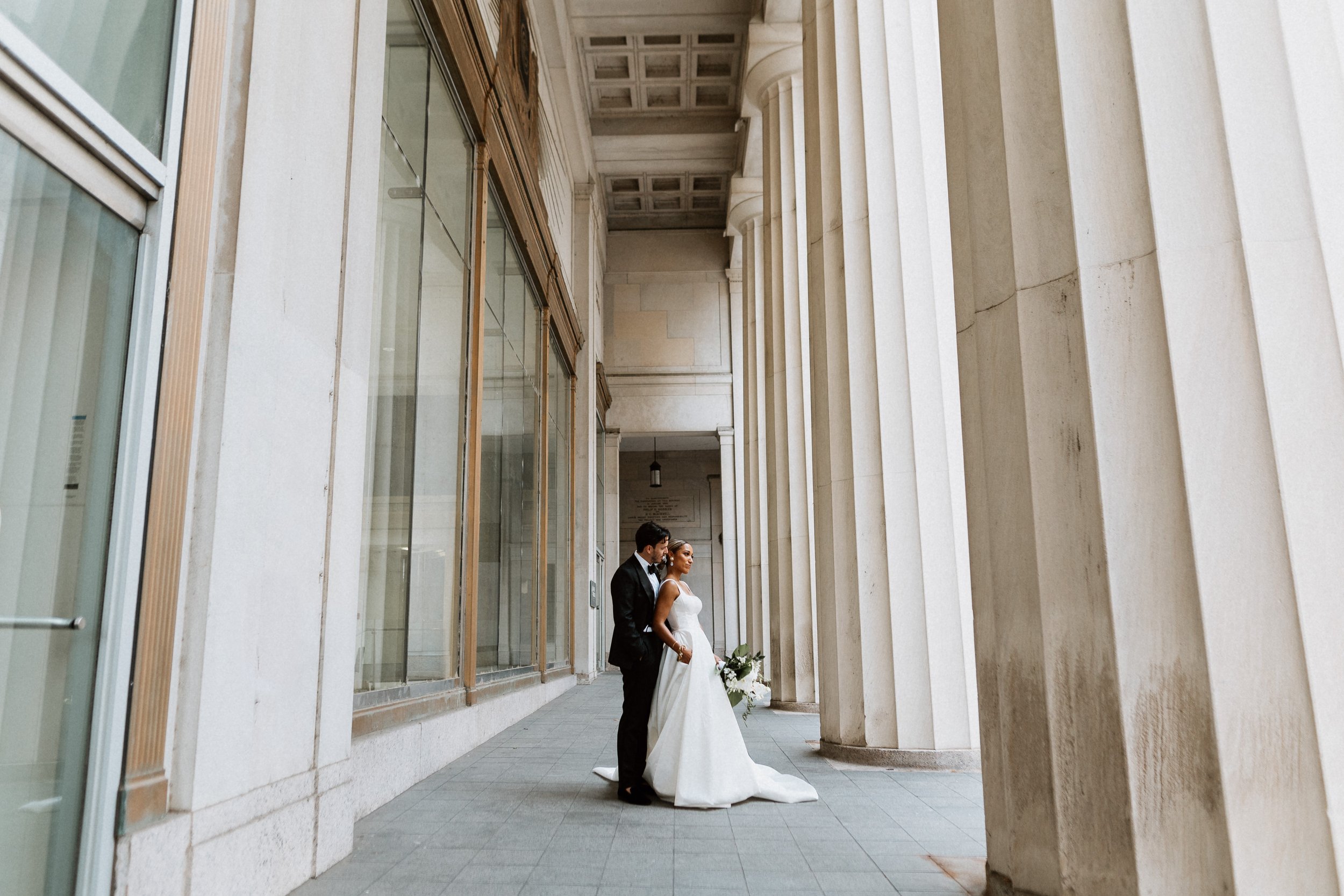 Bride and Groom Portrait Downtown