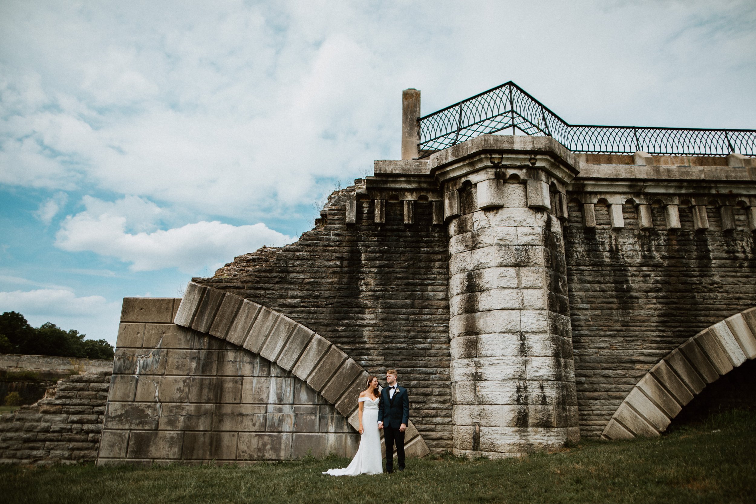 Bride and Groom Eden Park Cincinnati