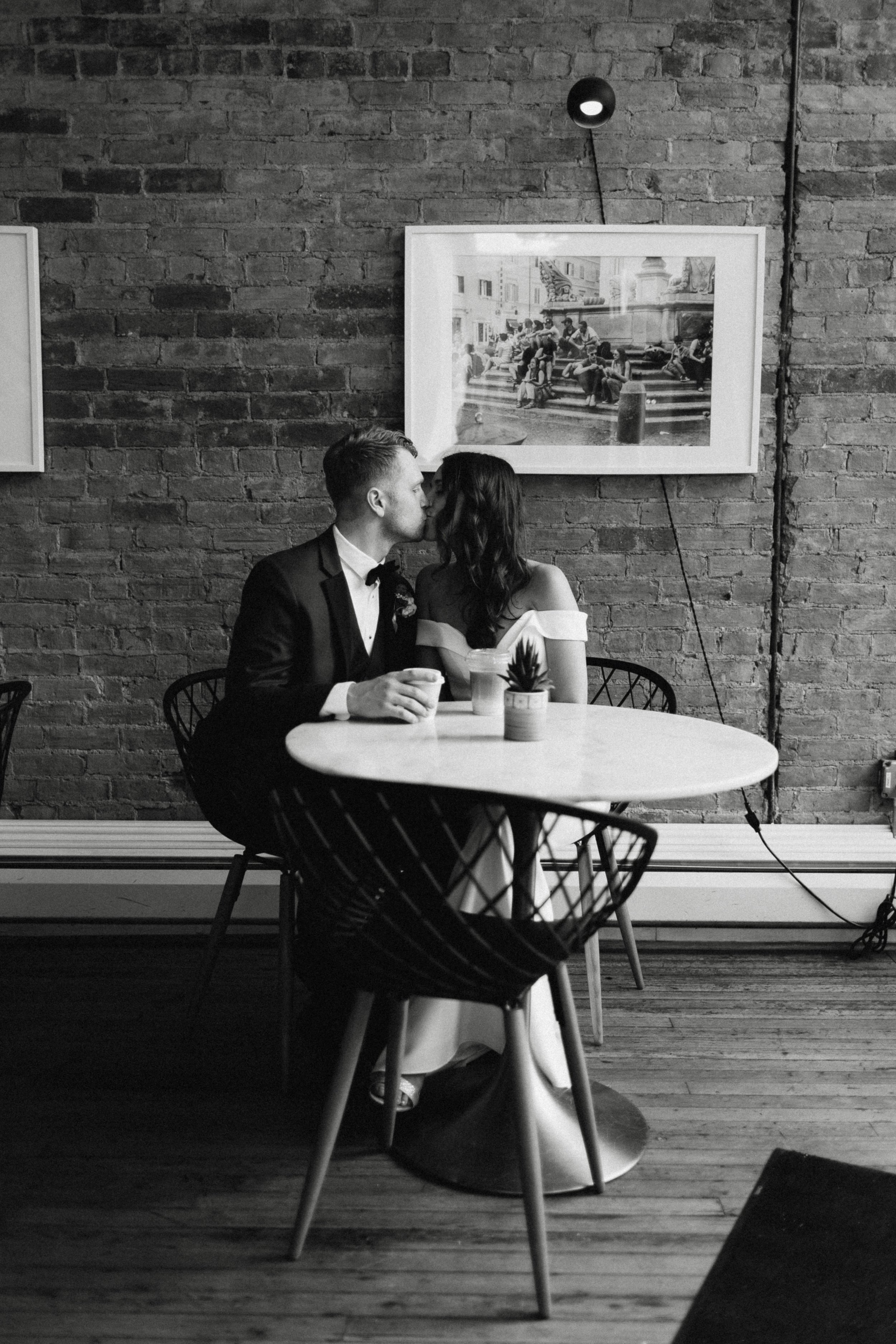 Bride and Groom Coffee Shop Cincinnati 