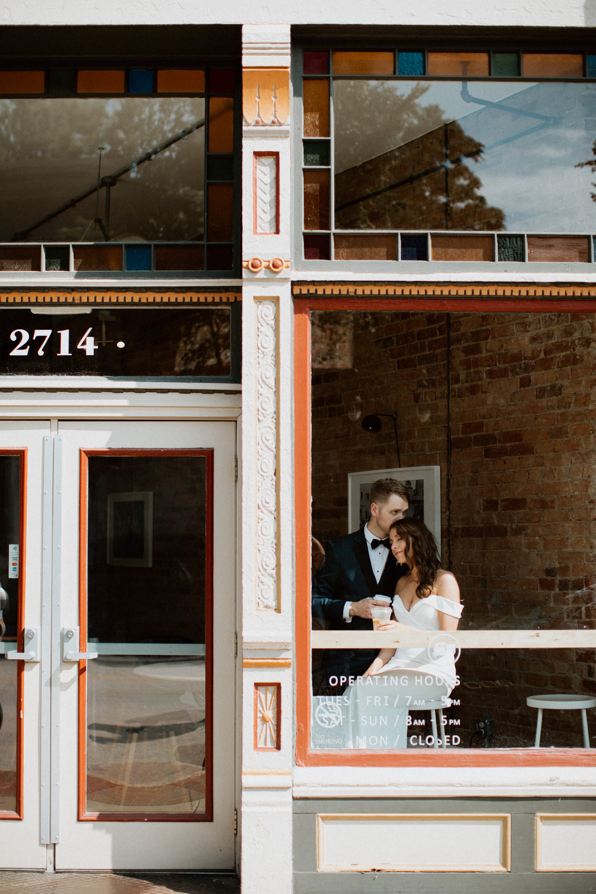 Bride and Groom Urbana Cafe Cincinnati