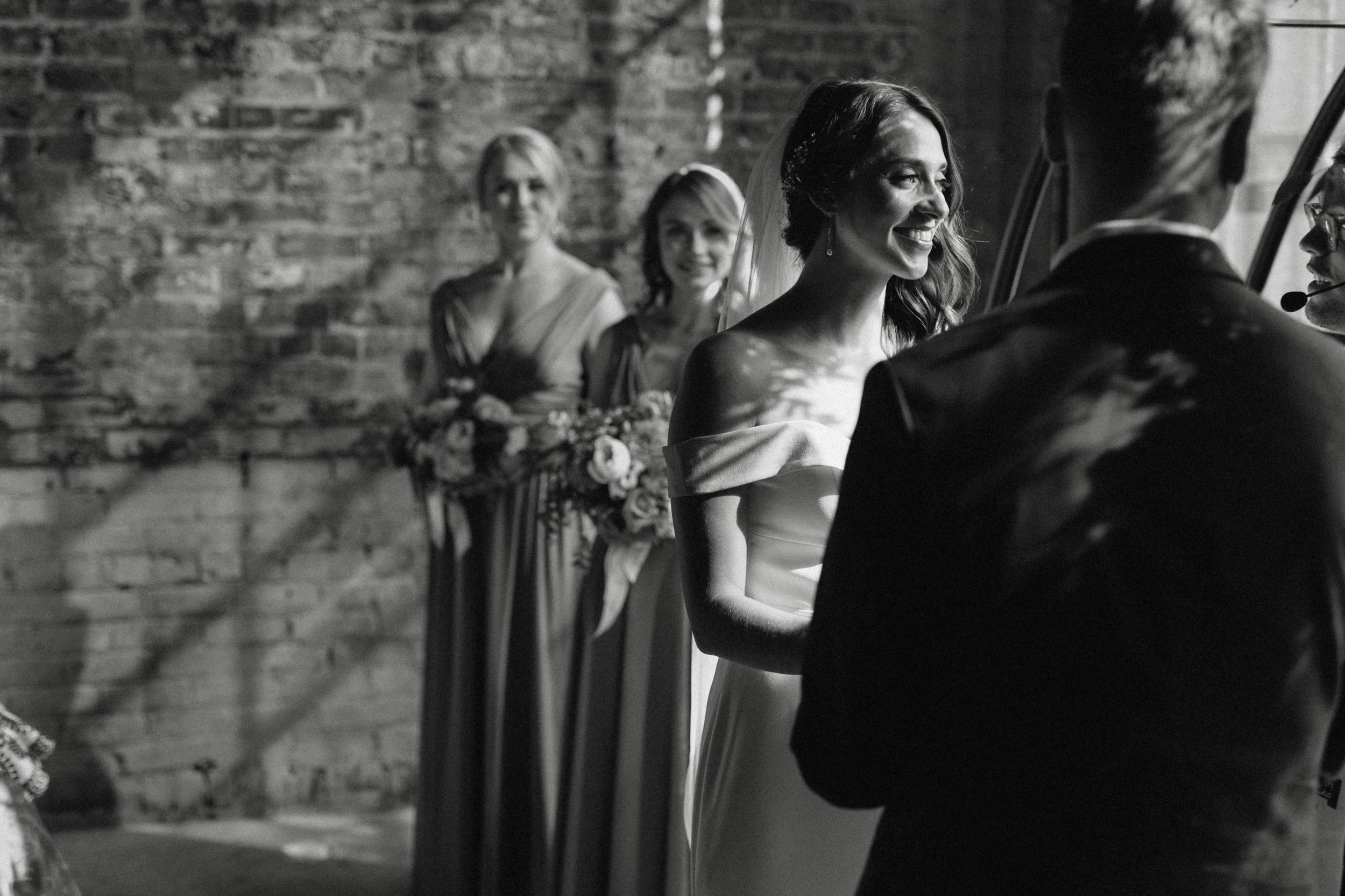 Bridesmaids Ceremony Skeleton Root Winery Cincinnati 