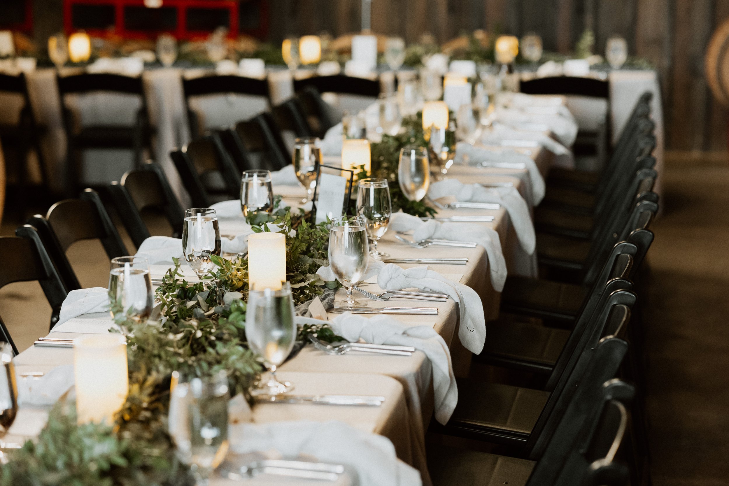 Reception Tables Skeleton Root Winery Cincinnati 