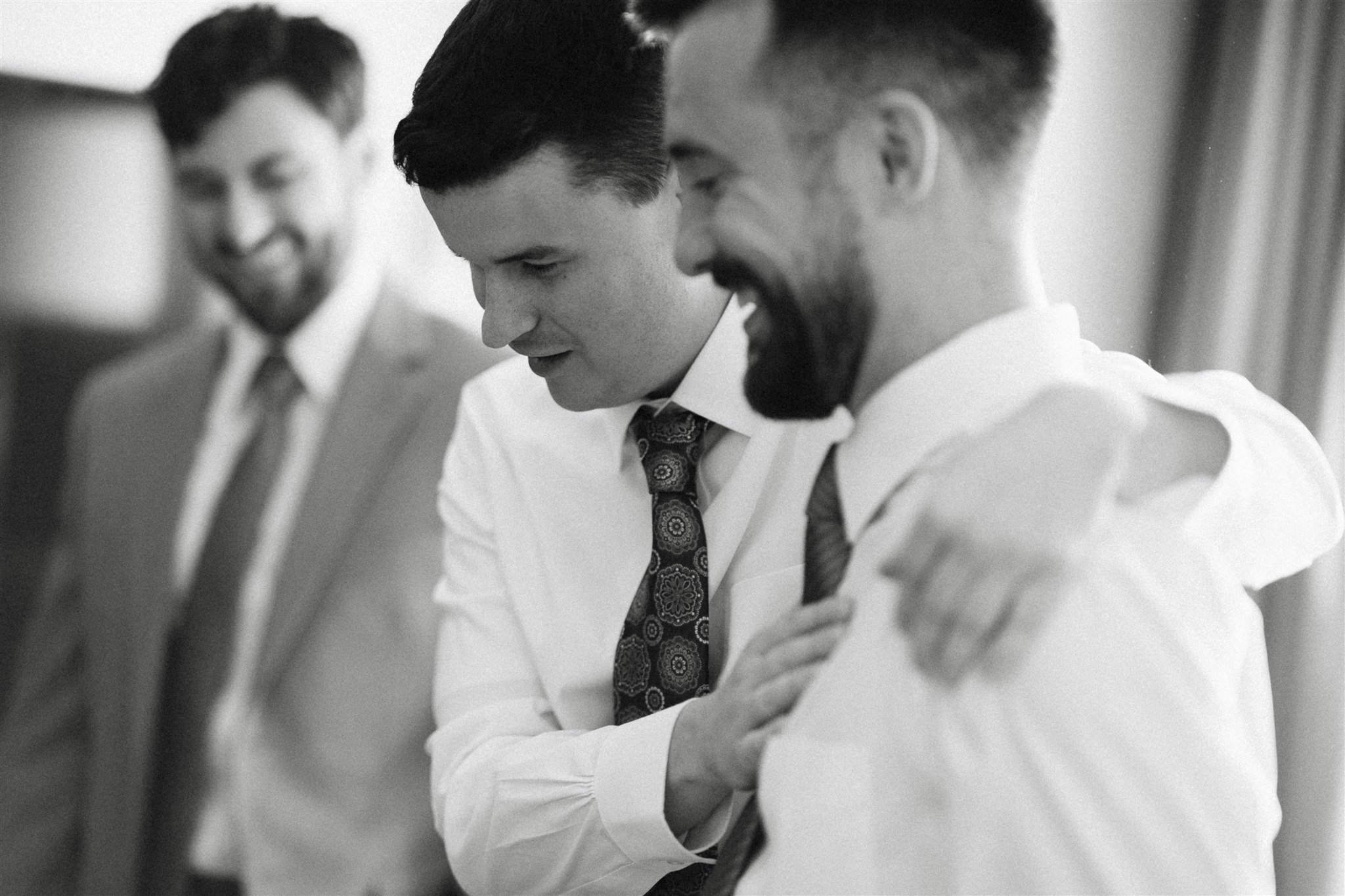 Groomsmen getting ready