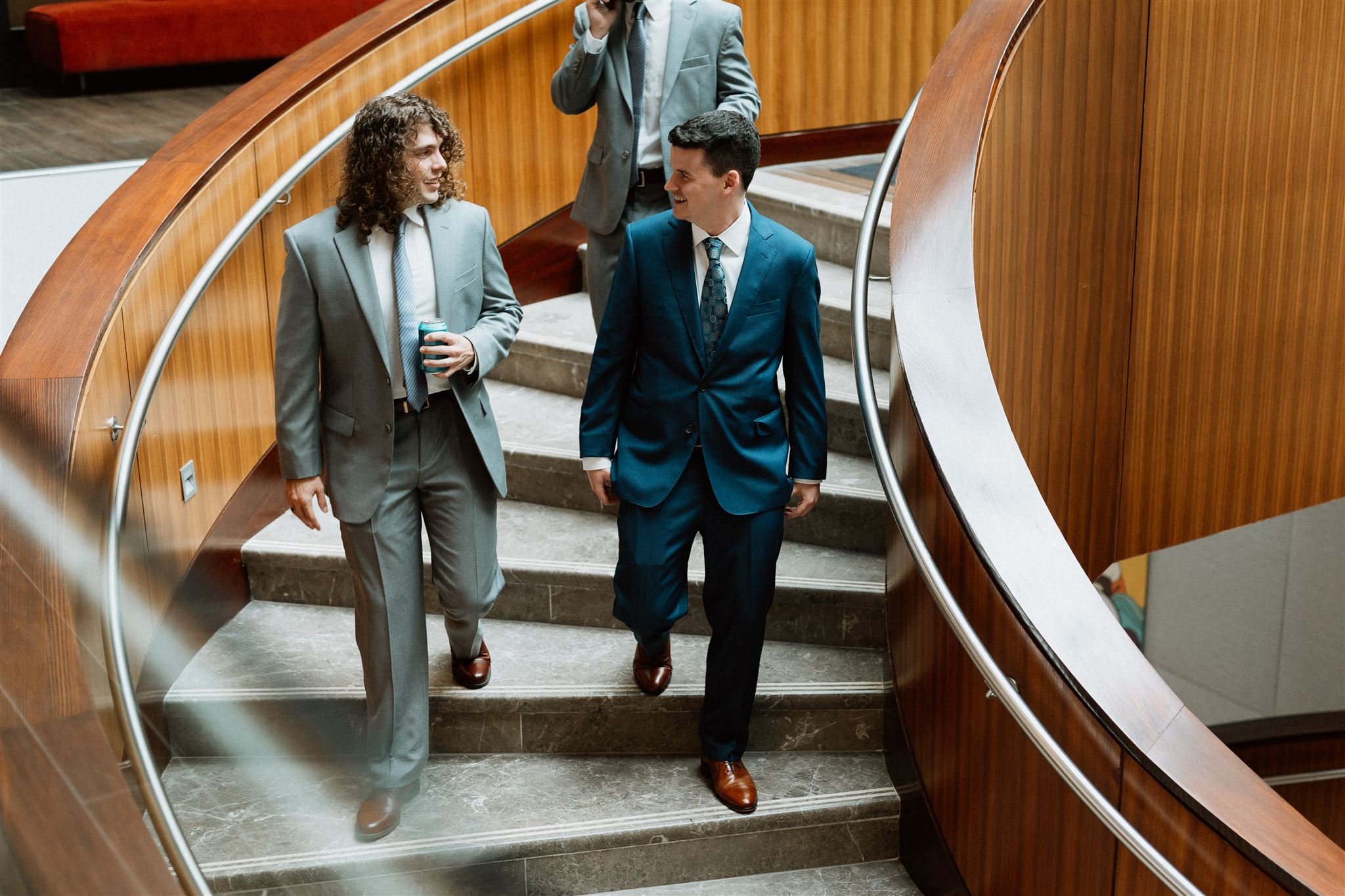 Groomsmen walking