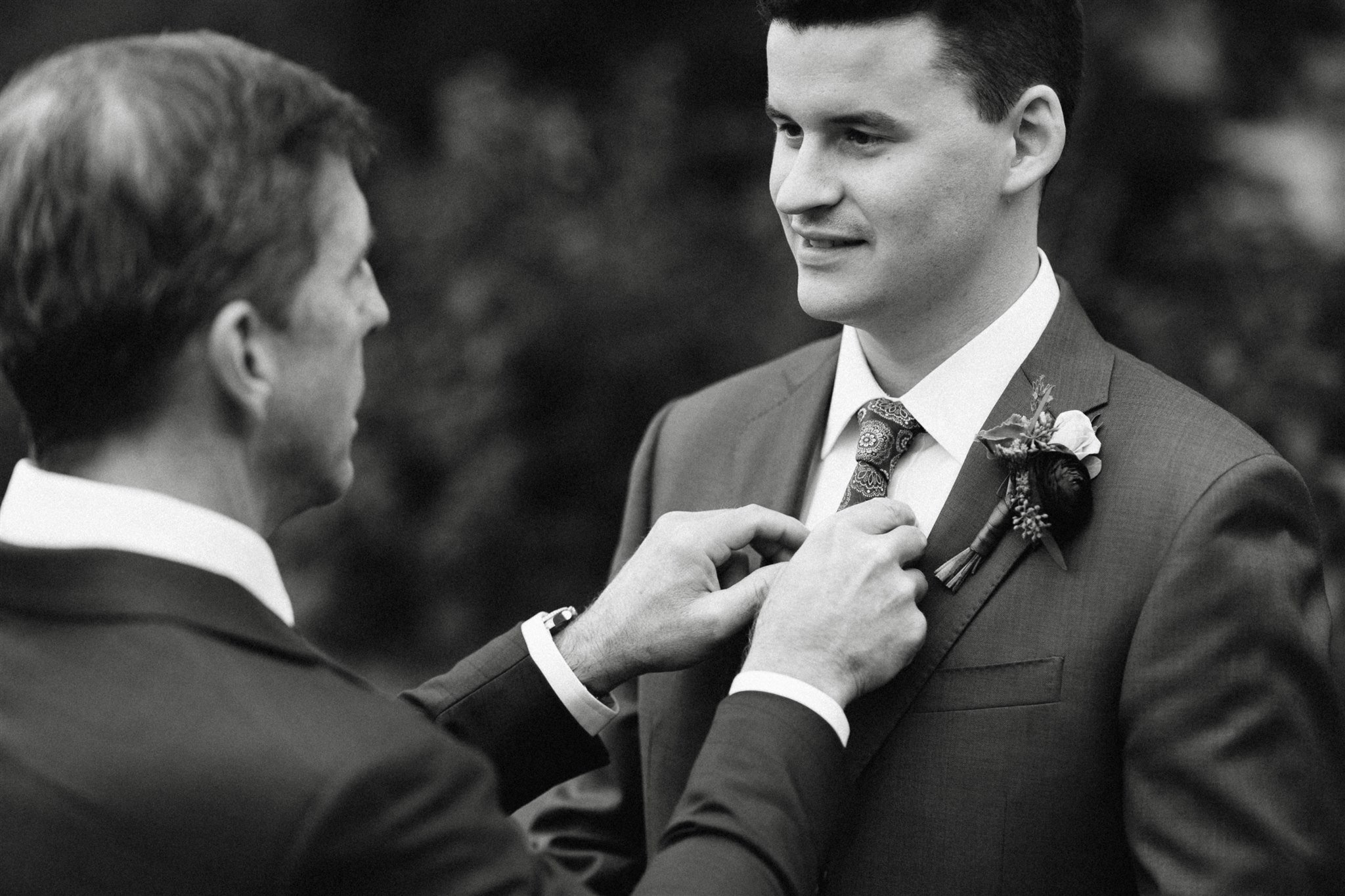 Groom with dad