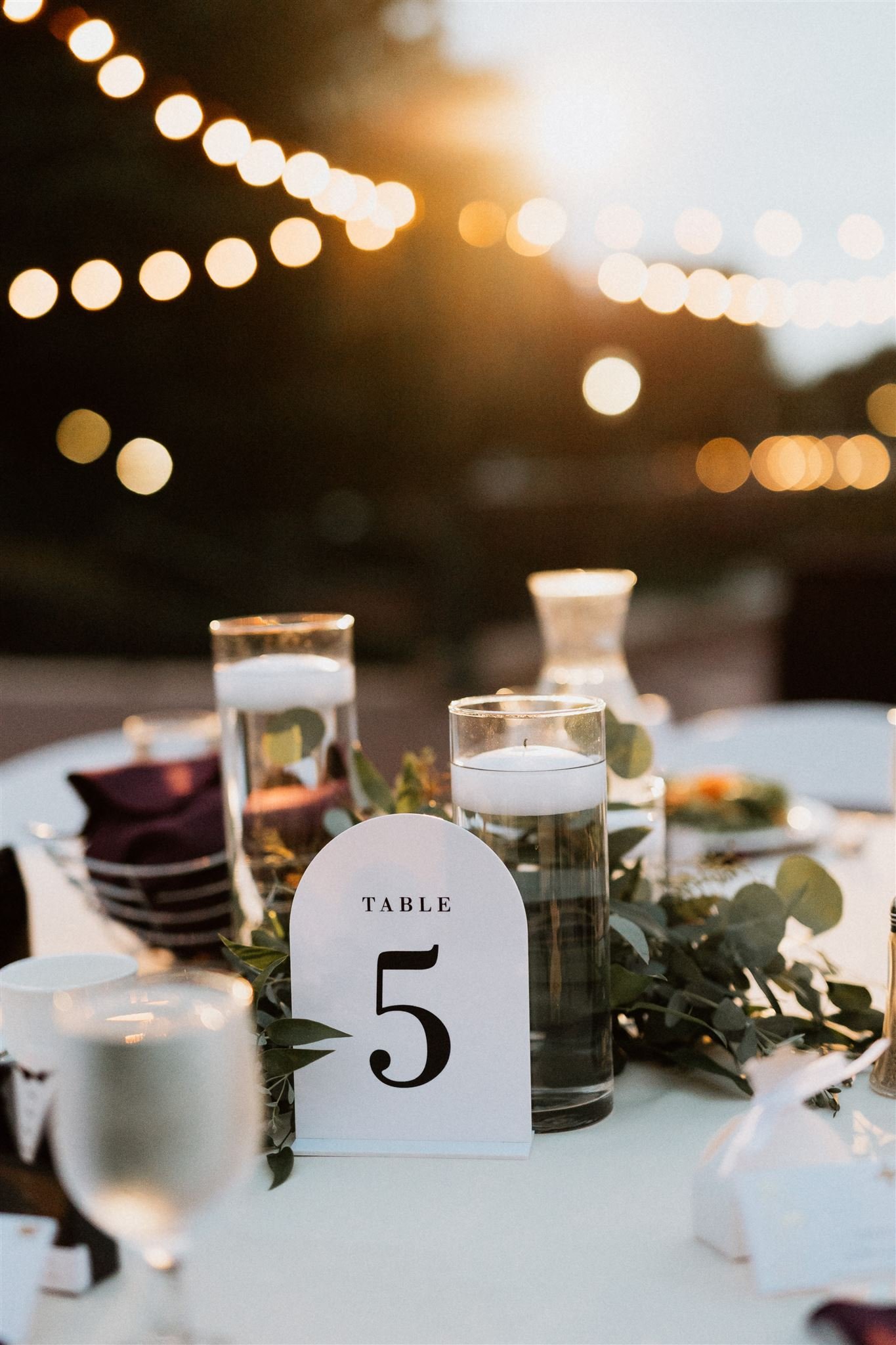 reception centerpieces at Franklin park conservatory 