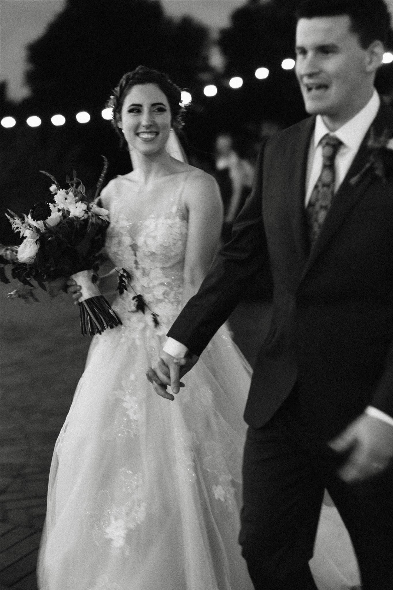 bride and groom reception entrance 