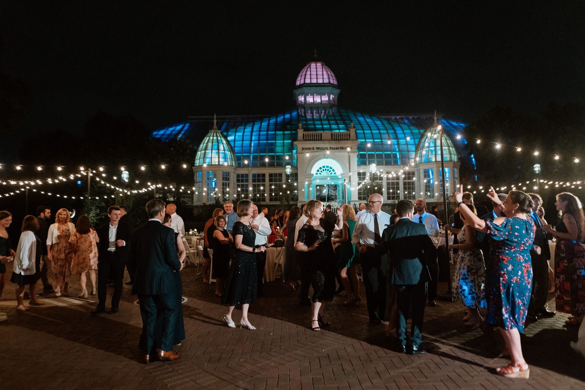 party dancing at Franklin park conservatory 