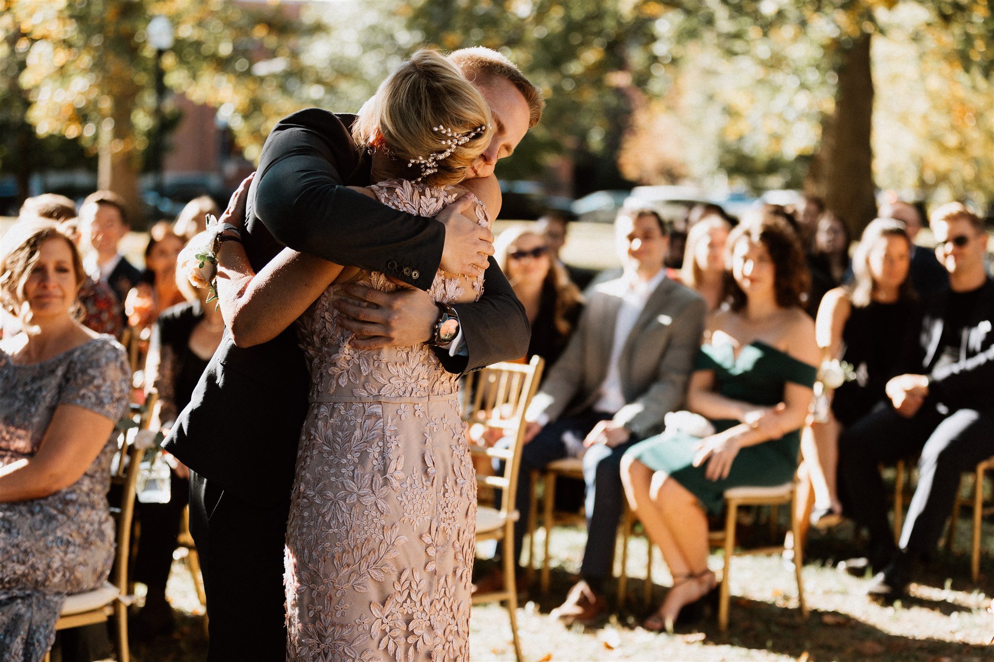 parents hugging