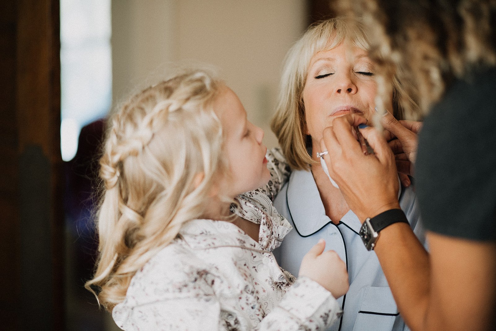 Mother of the bride getting ready