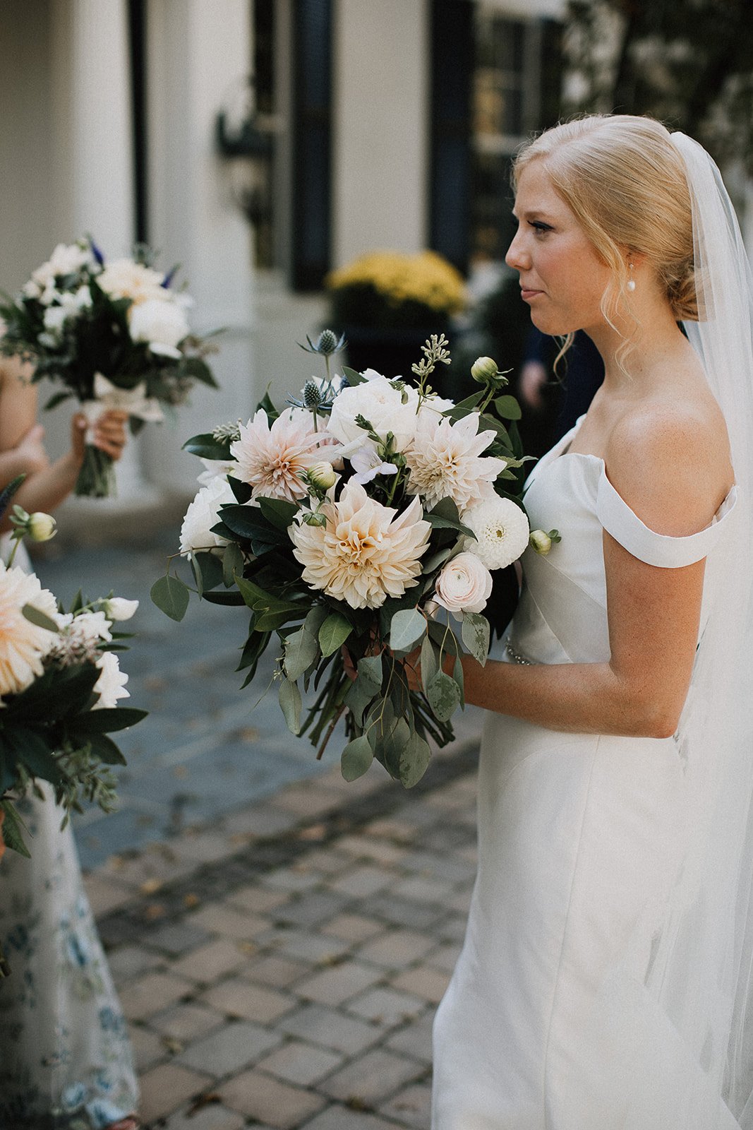 bridal bouquet English rose floral design