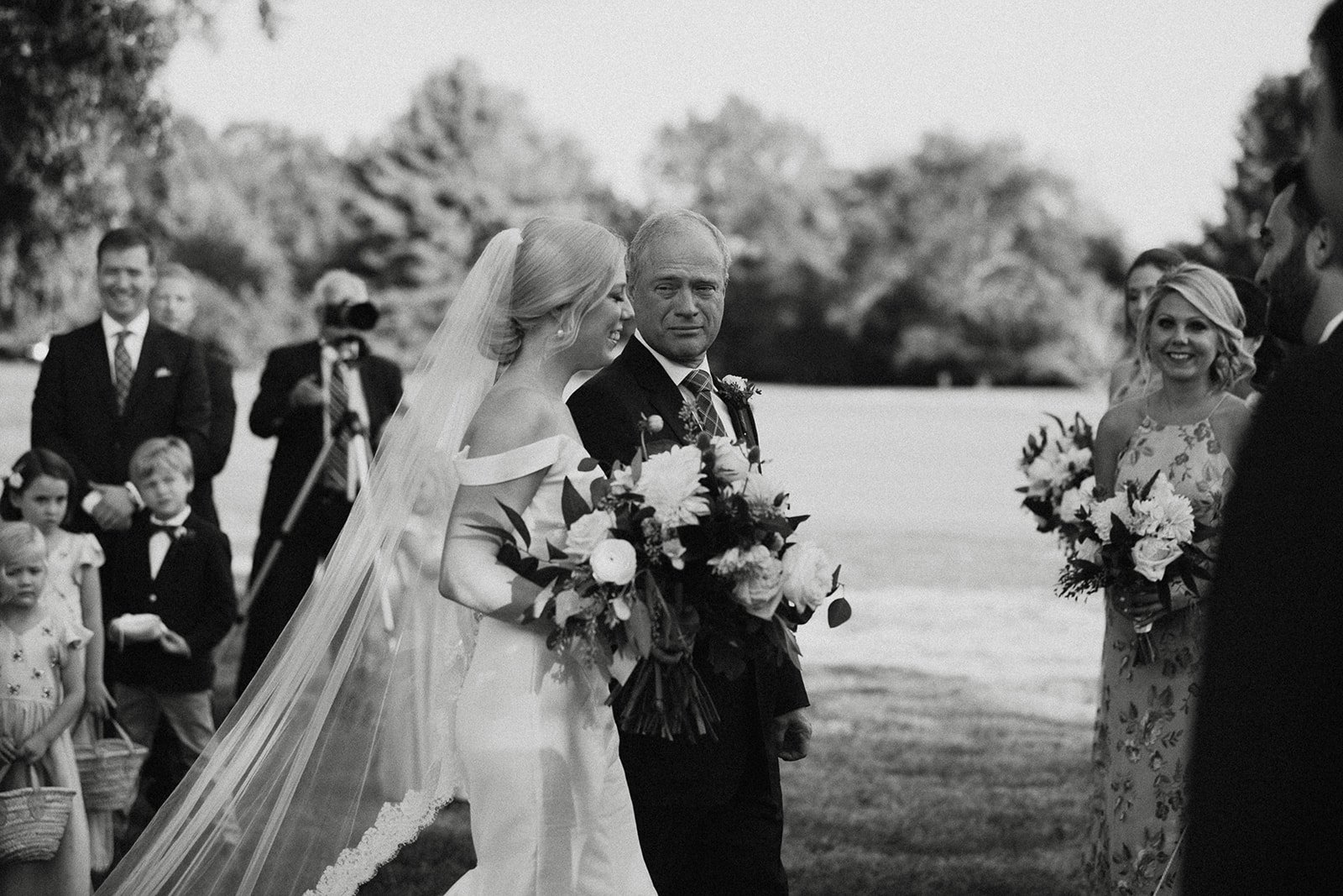 Father giving bride away 