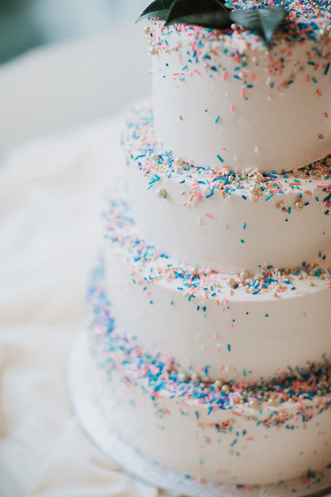 Maribelle Wedding Cake Cincinnati Tiered Confetti Sprinkles