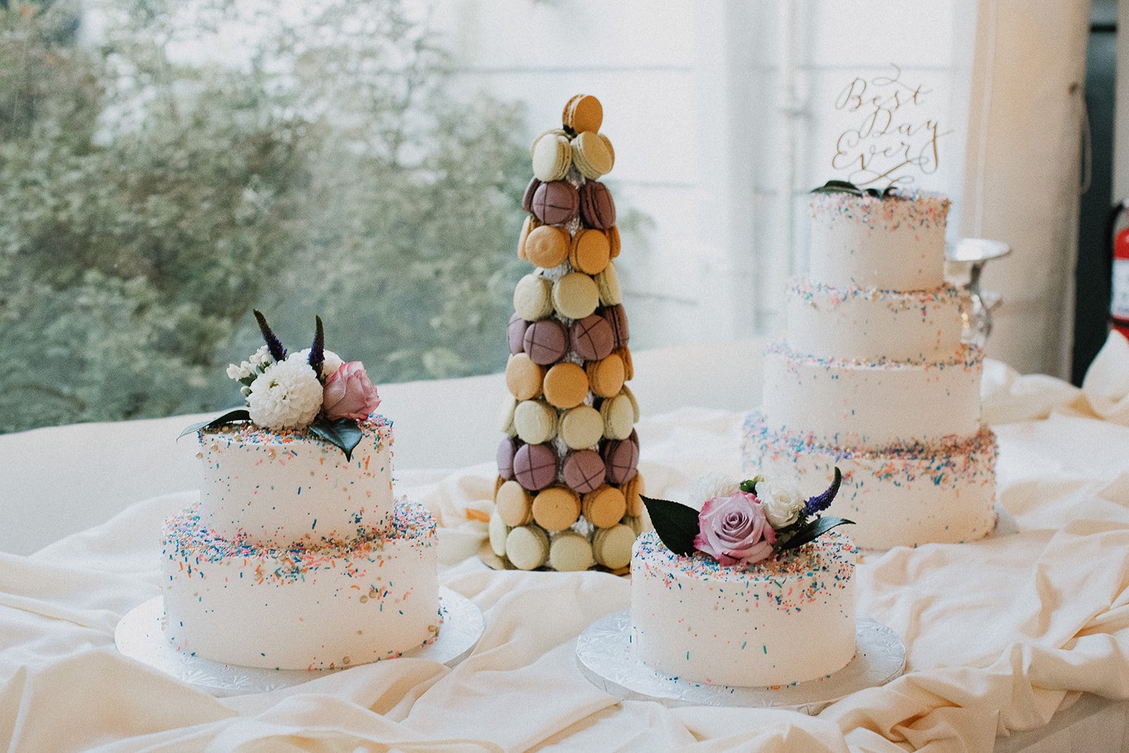 maribelle wedding cake Cincinnati macaroon tower