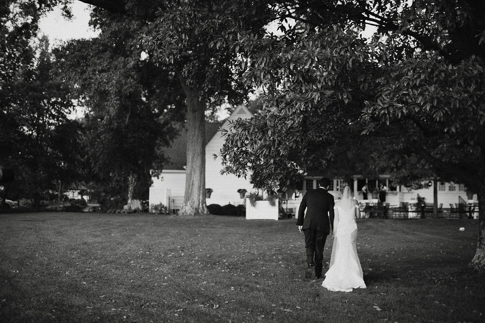 Bride and groom after ceremony 