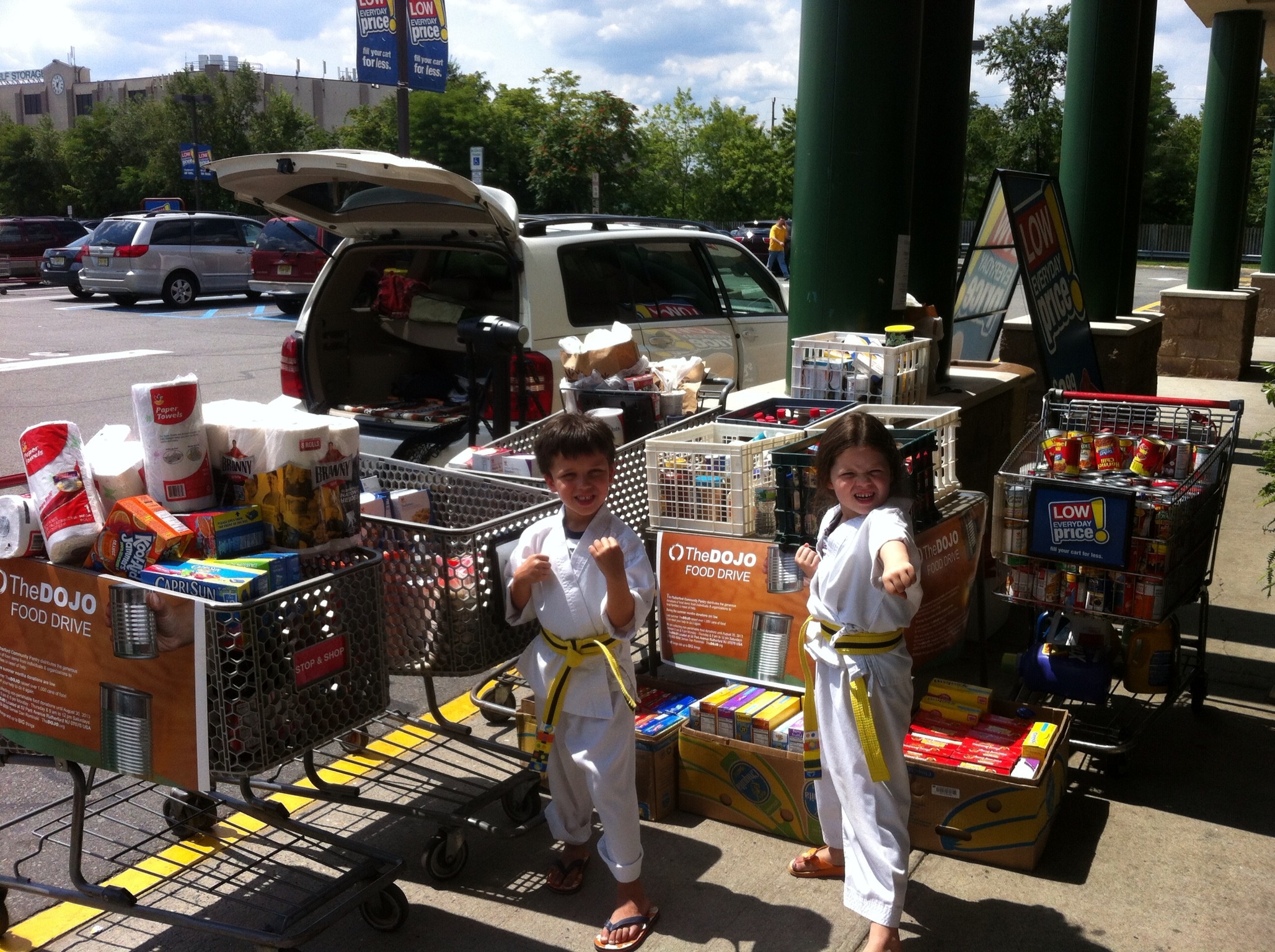 5 Year Old Twins Raise over 1,000 Items for Food Pantry