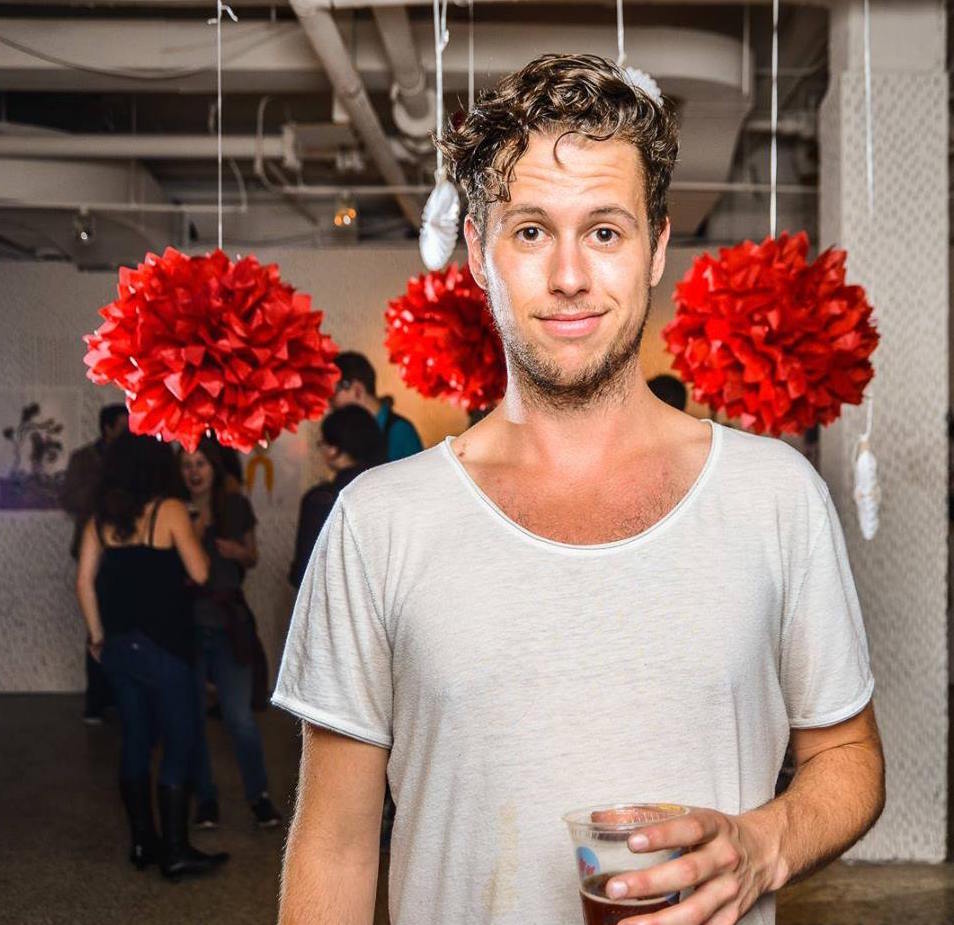 Fringe Fest sweetheart, here is Tony pictured at last year's festival with another Fringe mainstay: delicious delicious beer. (Photo by Andrew Alexander)
