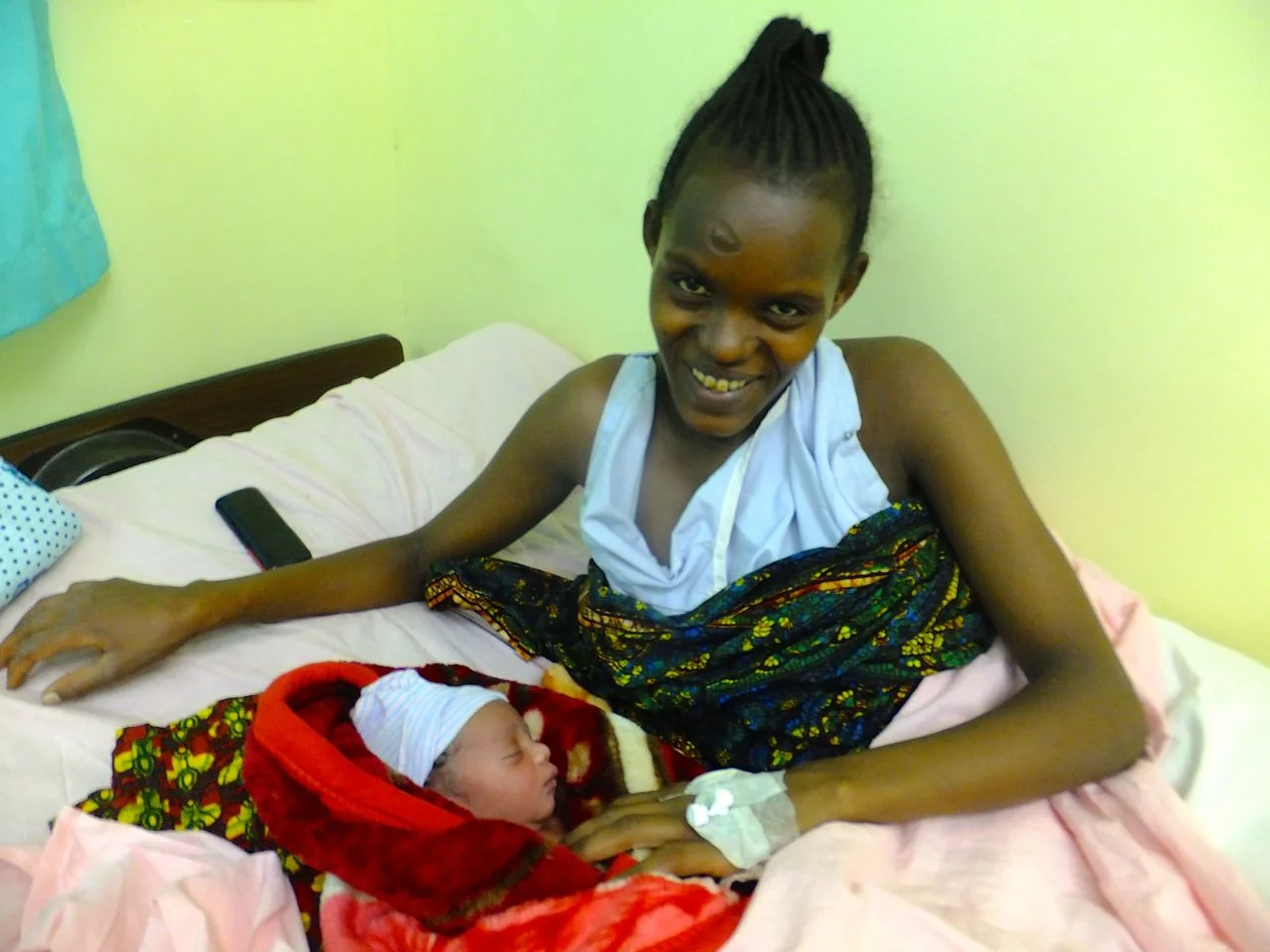 Pascalina with her new bundle of joy