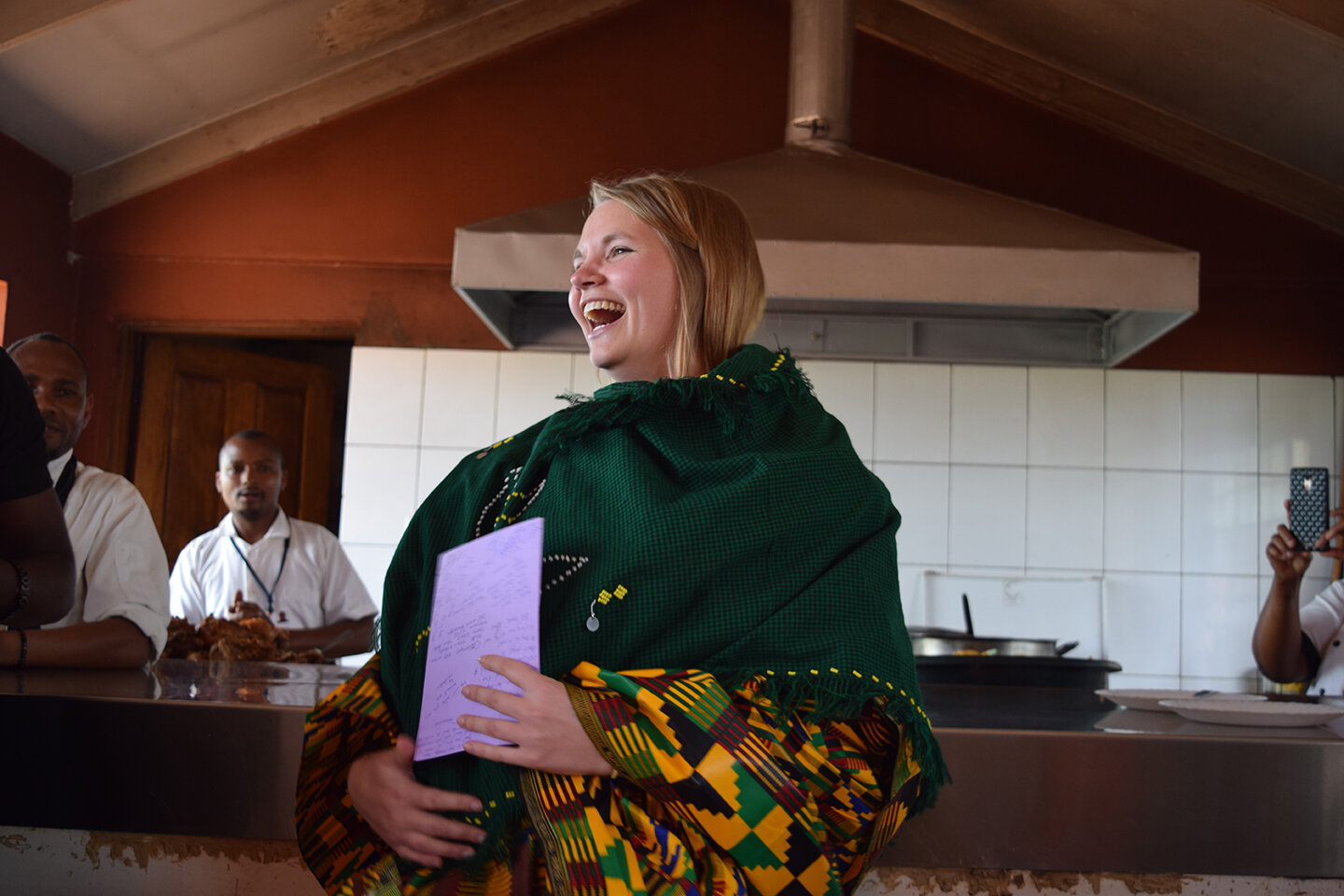 Saying my final goodbye to our staff during our Friday lunch