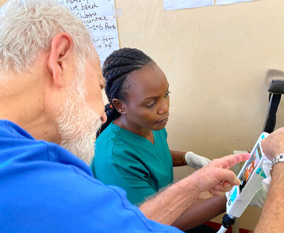  Dr. Paul and Dr. Anne conduct Cervical Cancer Screenings at an outreach clinic. 