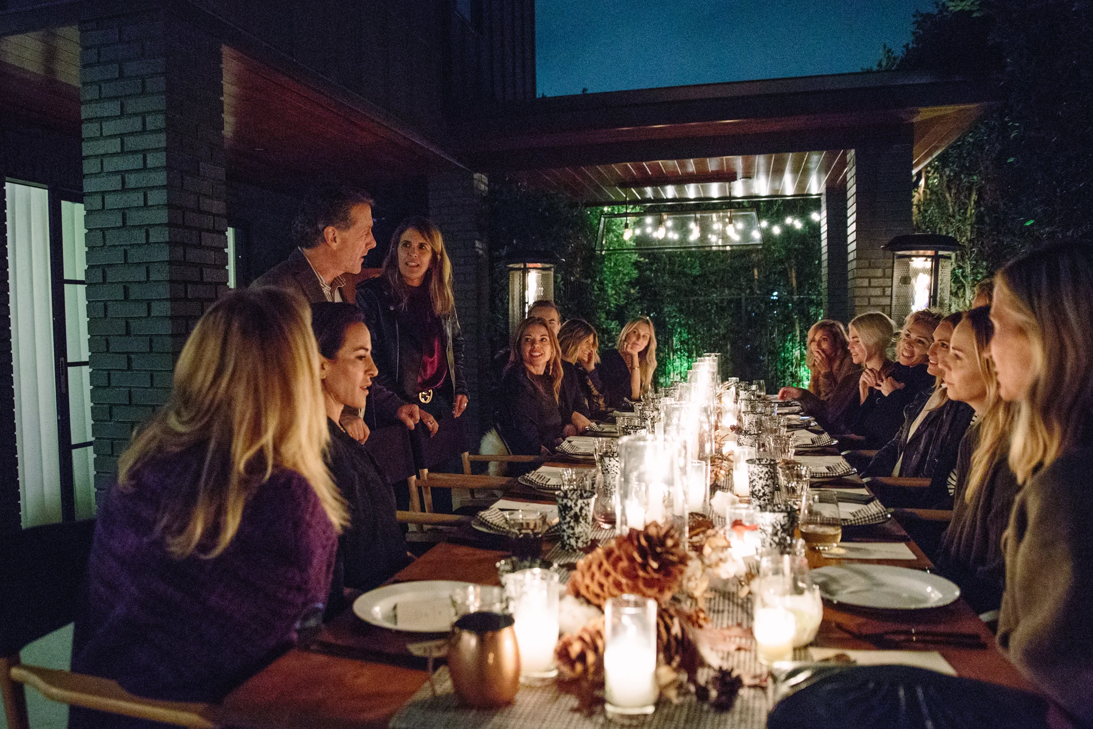 A few words before dinner got underway.