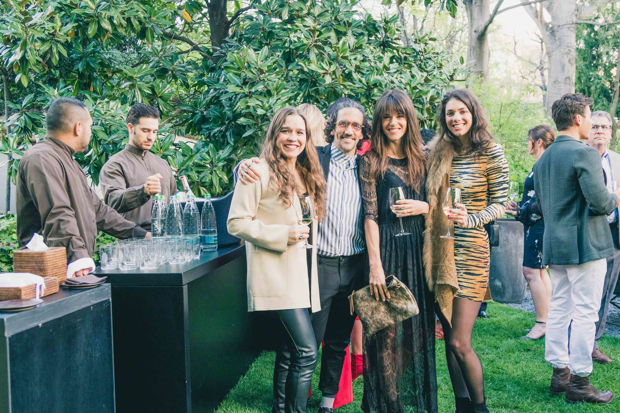 Tess Ferguson (far left) and Mauri Waneka (far right) of Native Design & Development, architect Matthew Rosenberg of MRad Inc. and landscape designer Sarah Butler of Atelier SEB