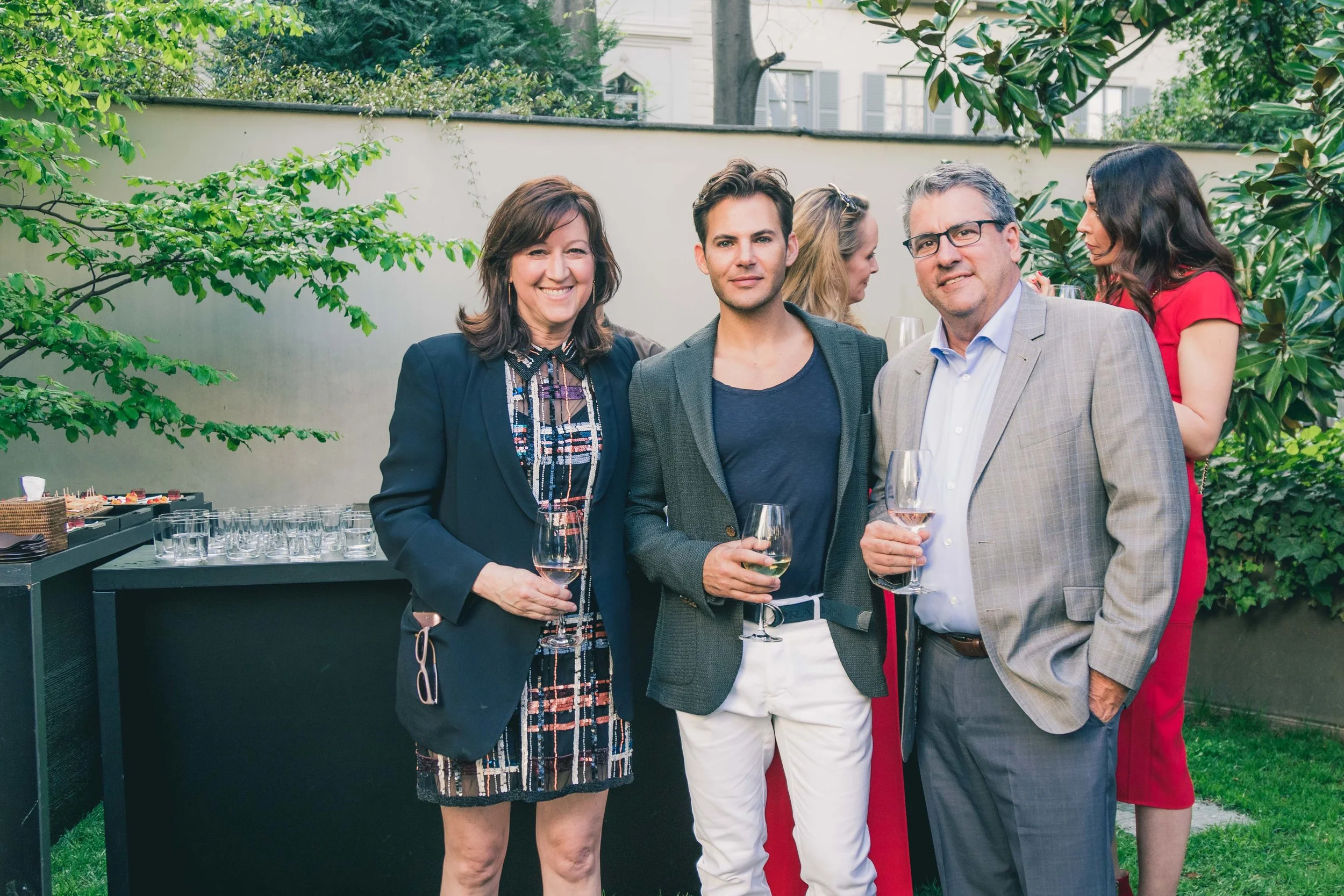 Clint Nicholas from Haus of Design (center) with Kris and Robb Foss