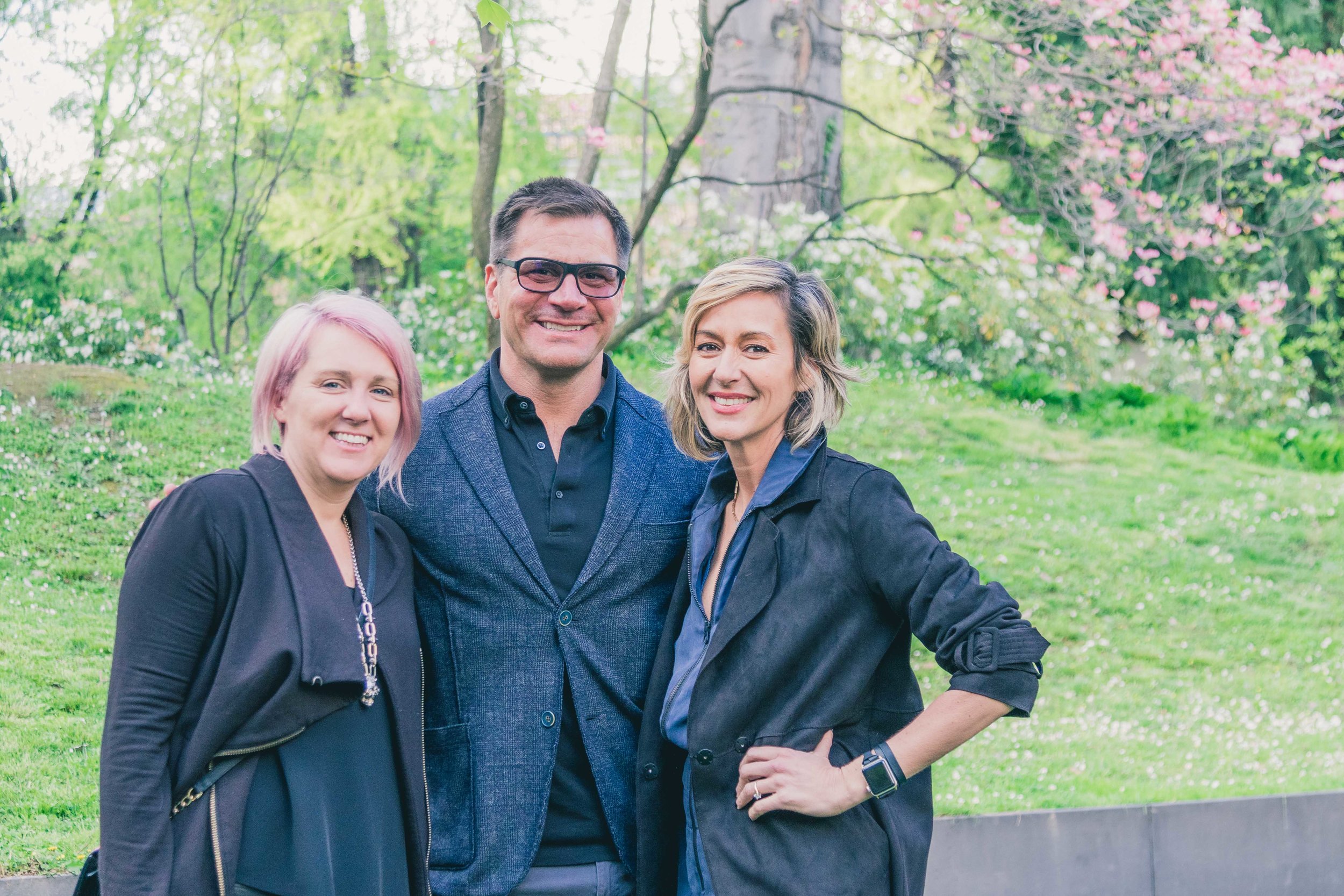  Tracy Hiner of  Black Crow Studios , interior designer  Stephan Jones  and Ginna Christensen of  GC Collaborative  at our Milan welcome party at the Bulgari Hotel this spring. Photograph by  Gintare Bandinskaite . 