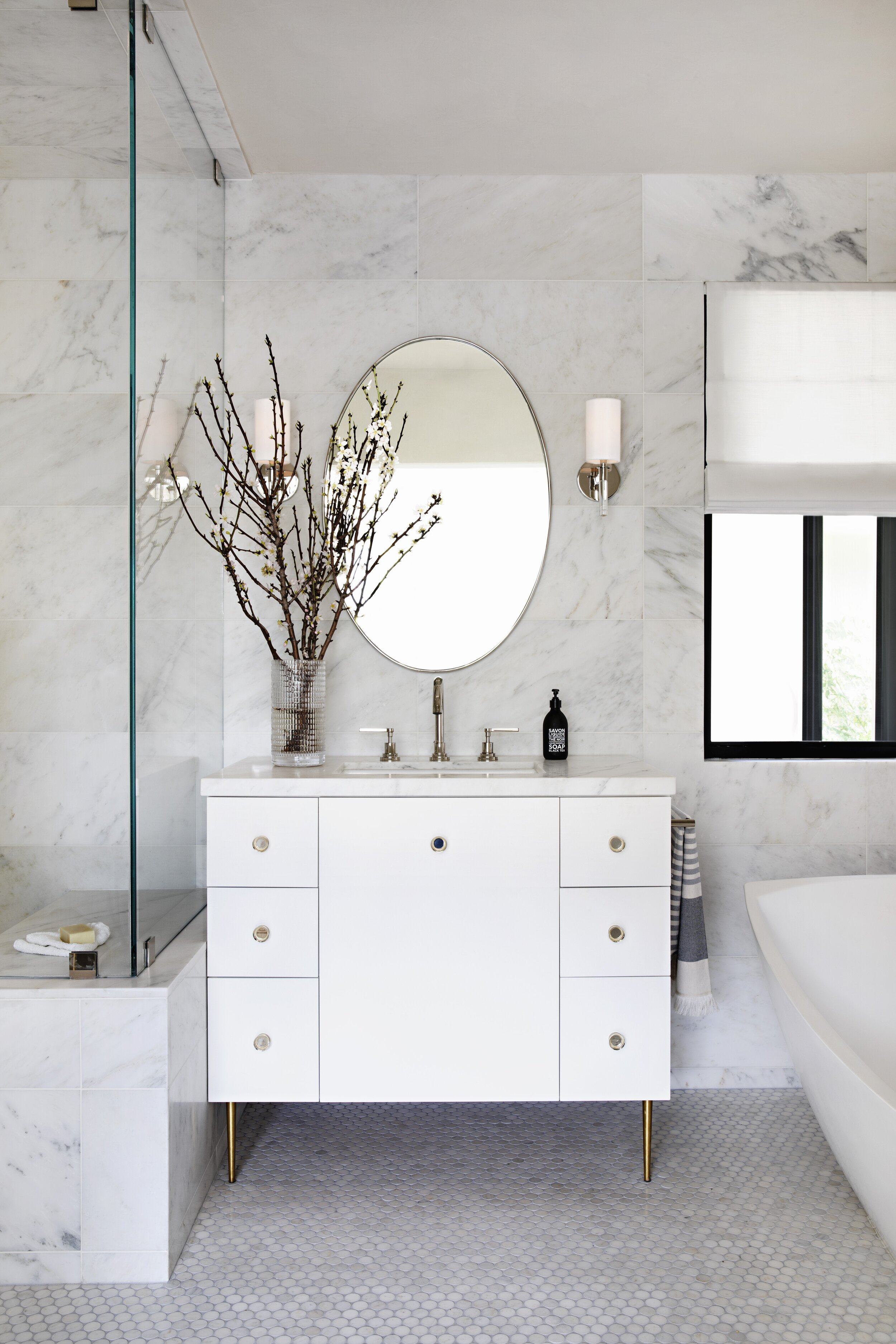  A Beverly Hills bathroom designed by Lori. Photograph by  Karyn Millet  