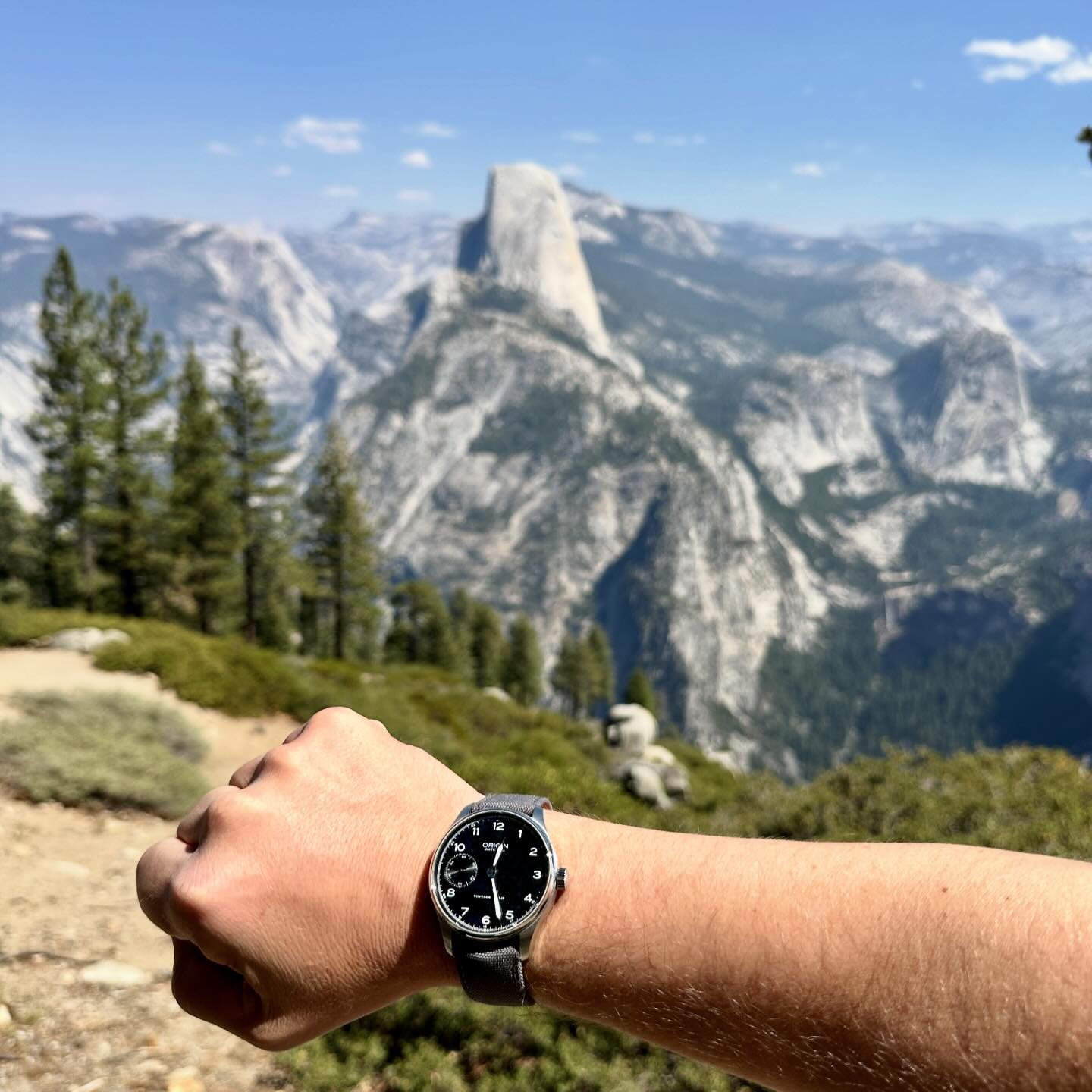 With #halfdome in the background #originwatchco #fieldwatch