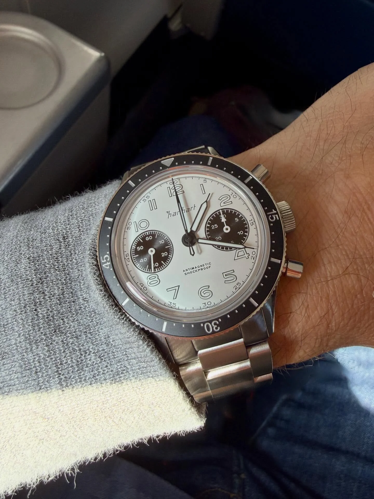 #inspiration for our #type20. Hanhart makes amazing timepieces and was one of the original manufacturers of the watch and movement, like the 417ES, used by Vixa in their Type20s. This 39mm beauty is the new 415ES panda. #originwatchco