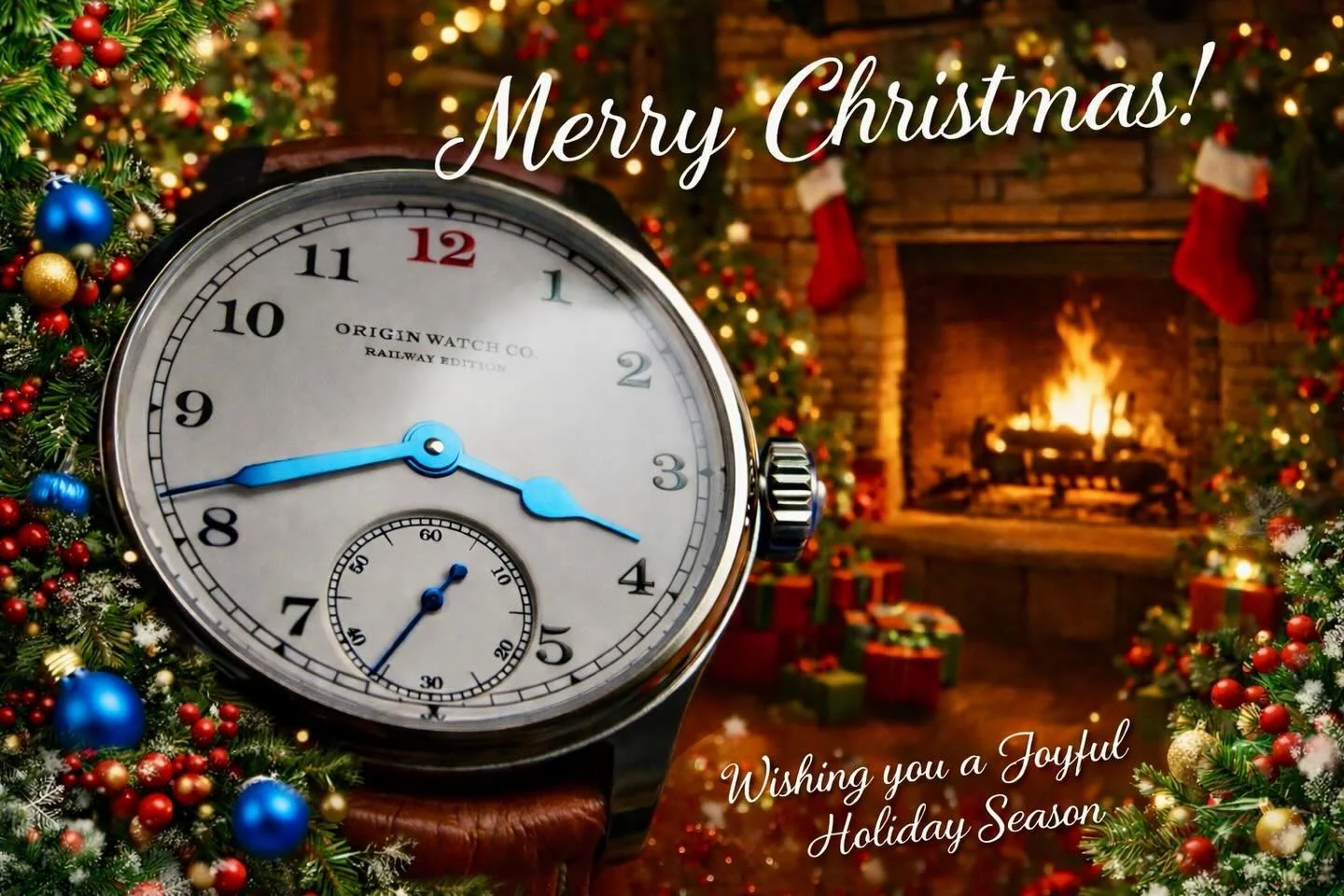 A timeless companion for &ldquo;the most wonderful time of the year!&rdquo; Merry Christmas and Seasons Greetings 🎄 from  #originwatchco #merryxmas