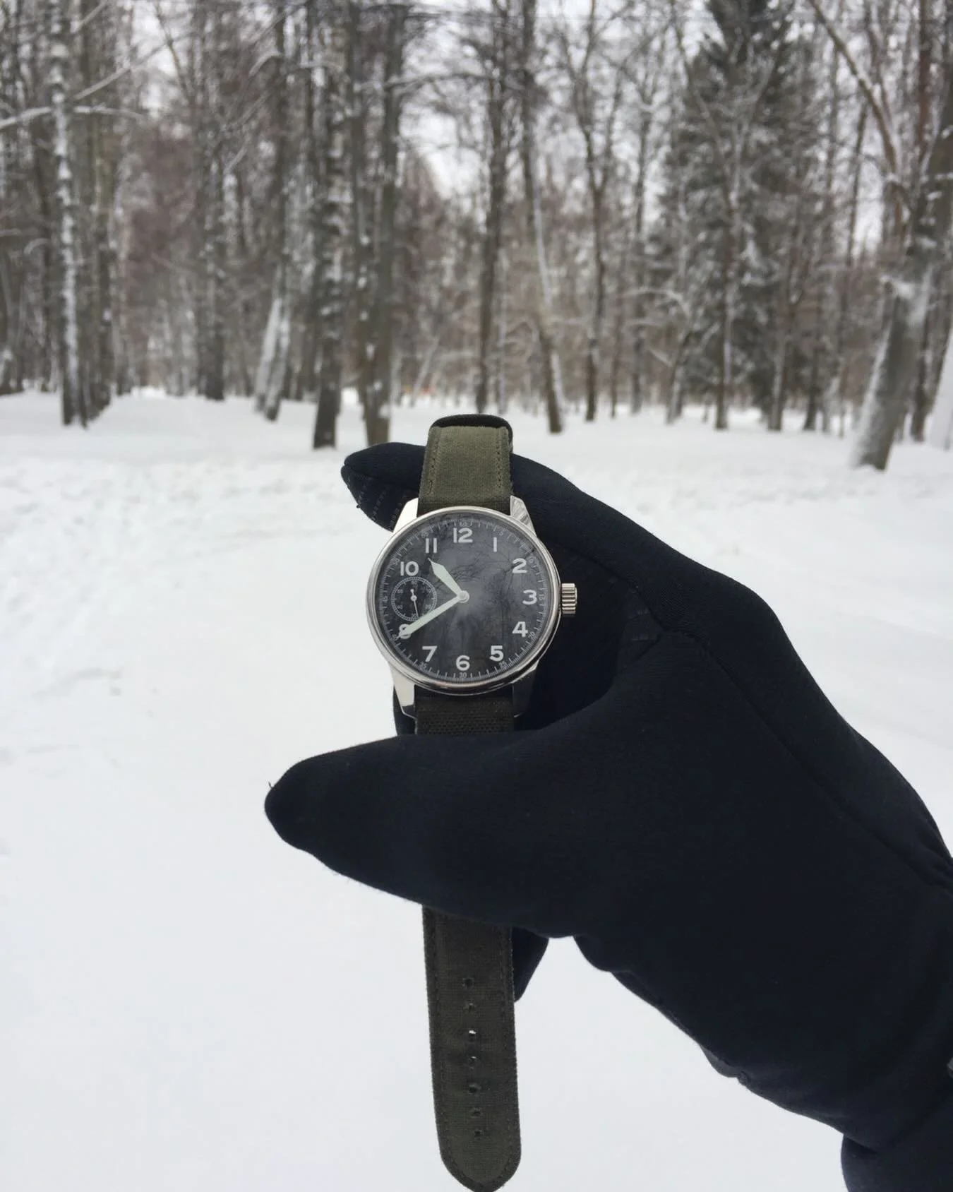 Retro shot from our archives - #fieldwatch 1st edition on a cross country ski adventure. Hope everyone is staying warm in this winter storm across East and South of the US. #originwatchco