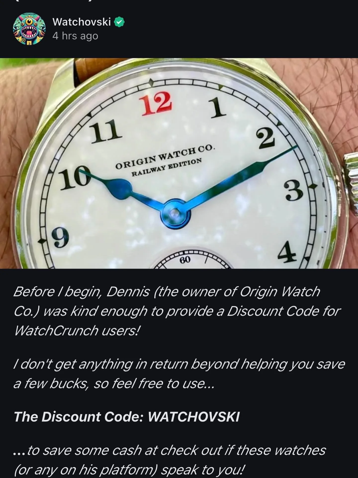 Head over to WatchCrunch to read a new review of not one but three (!) of our #timepieces by @thewatchovski . His handle at WatchCrunch is Watchovski. Thank you Riste for hitting the mark on the spirit, design and purpose of what I was trying to do w