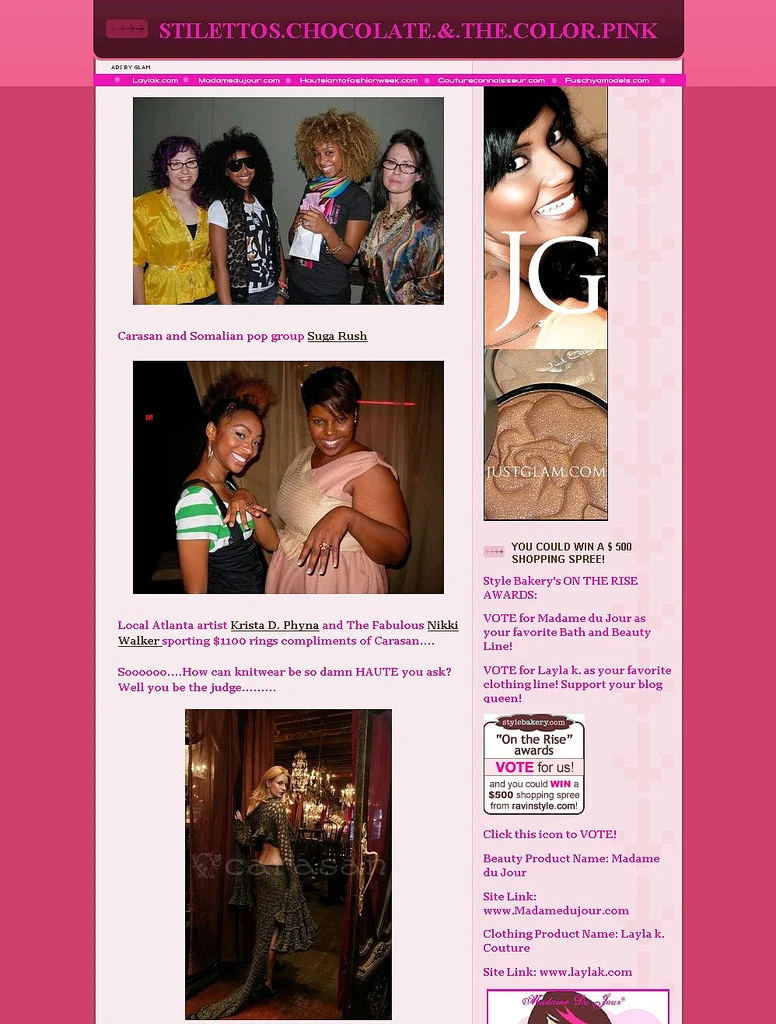 Oct. 17, 2007: Stilettos, Chocolate and the Color Pink blog pt.2