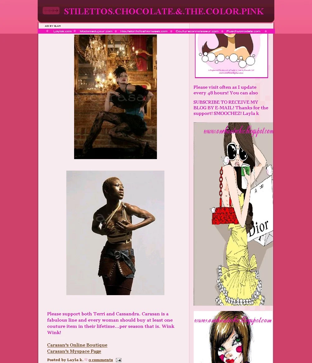 Oct. 17, 2007: Stilettos, Chocolate and the Color Pink blog pt.3