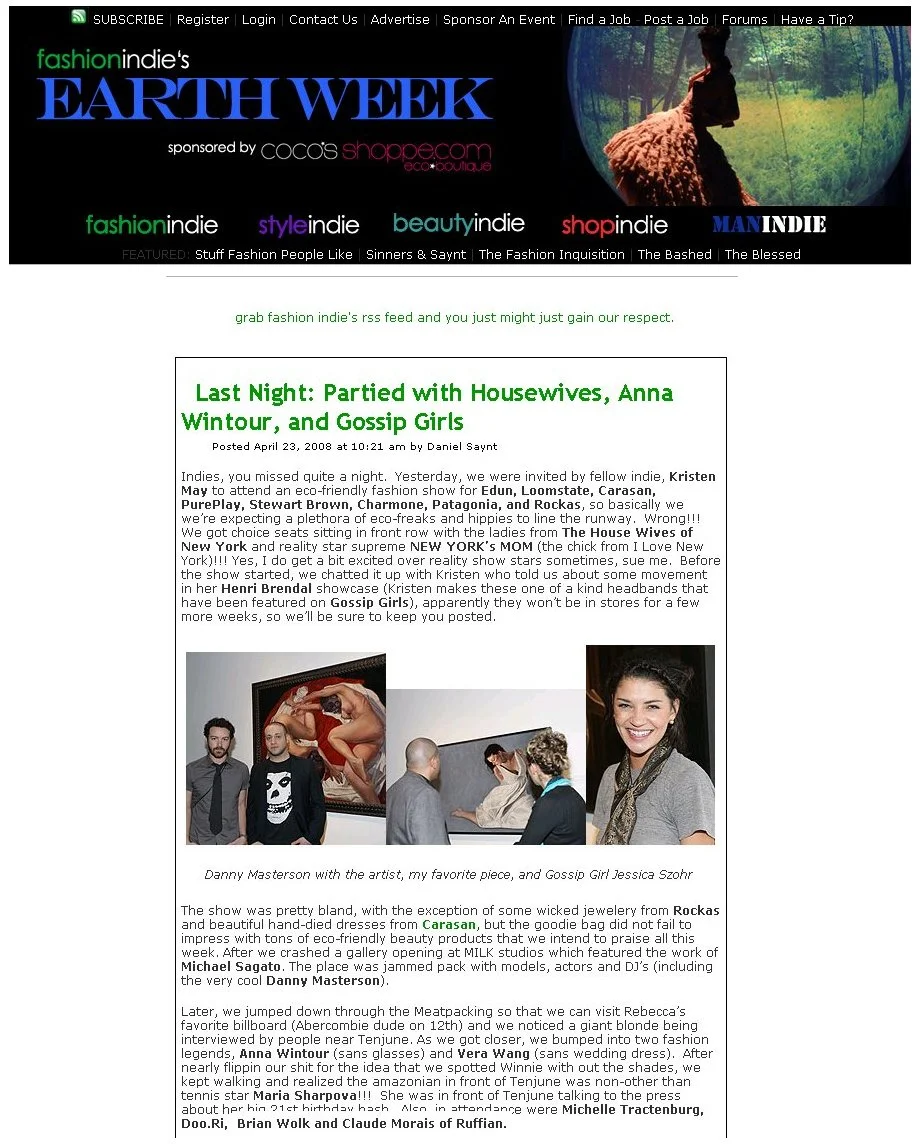 April 23, 2008: Fashion Indie blog