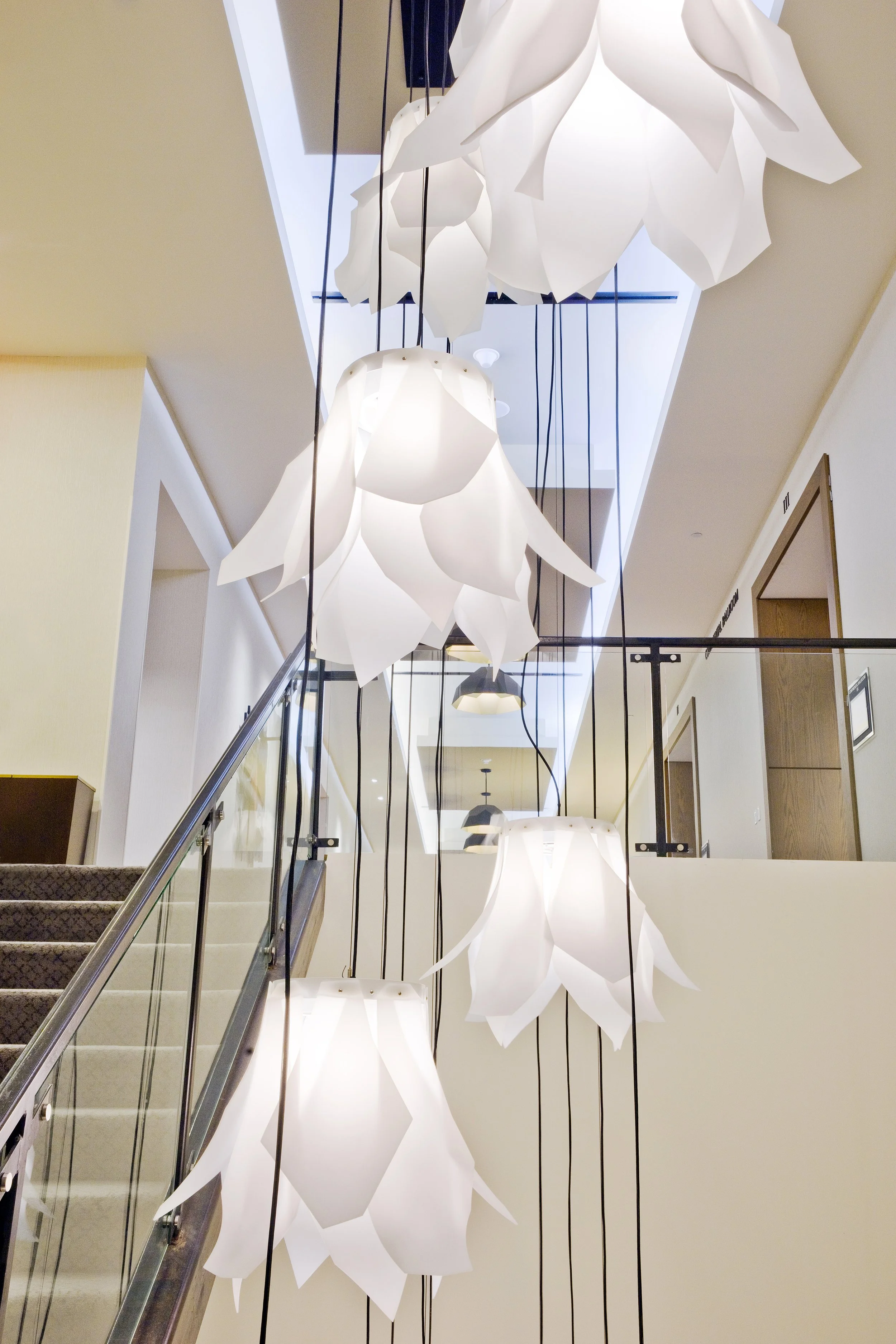 Custom designer chandelier by Spike Lighting in The Westin Austin Downtown. On-site product photography by Leslie Parrott (based out of Nashville, TN)