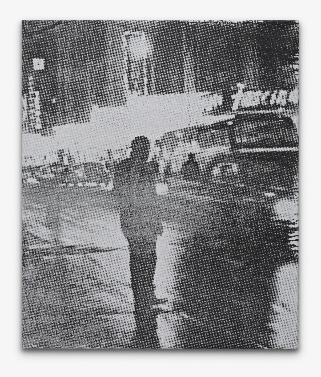 Dean Sameshima, Untitled (Numbers, Ode to Johnny Rio) , 2008 Painting - acrylic and silkscreen on canvas Courtesy Peres Project, Berlin and the artist