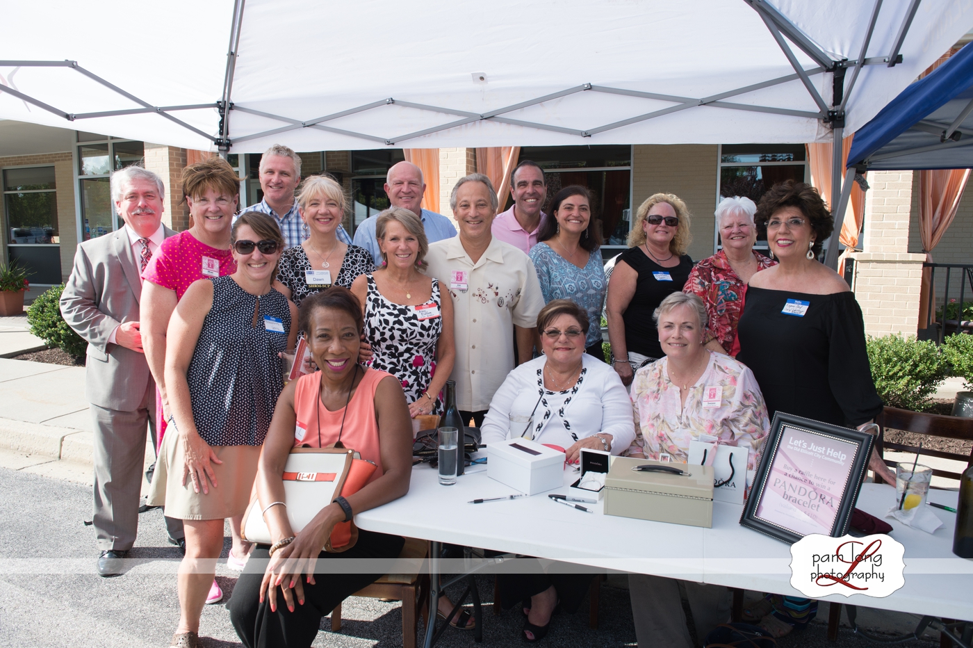 Blossoms of Jobs event, August 2016. Pictured: Praxis Engineering Bill Donahoo, Ross Hecox, Jerry Schepers; HR Society Howard County Dawn Rhodes, Elxis Lawson; AIDA Bistro owners Joe and Mary Barbera; Blossoms of Hope Board Members and staff Mimi O'Donnell, Anita Broccolino, Beth Ditman, Janet Robey, Regina Ford, Tina Broccolino, Sherri Witzke and Vera Simmons. Photo courtesy Pam Long Photography