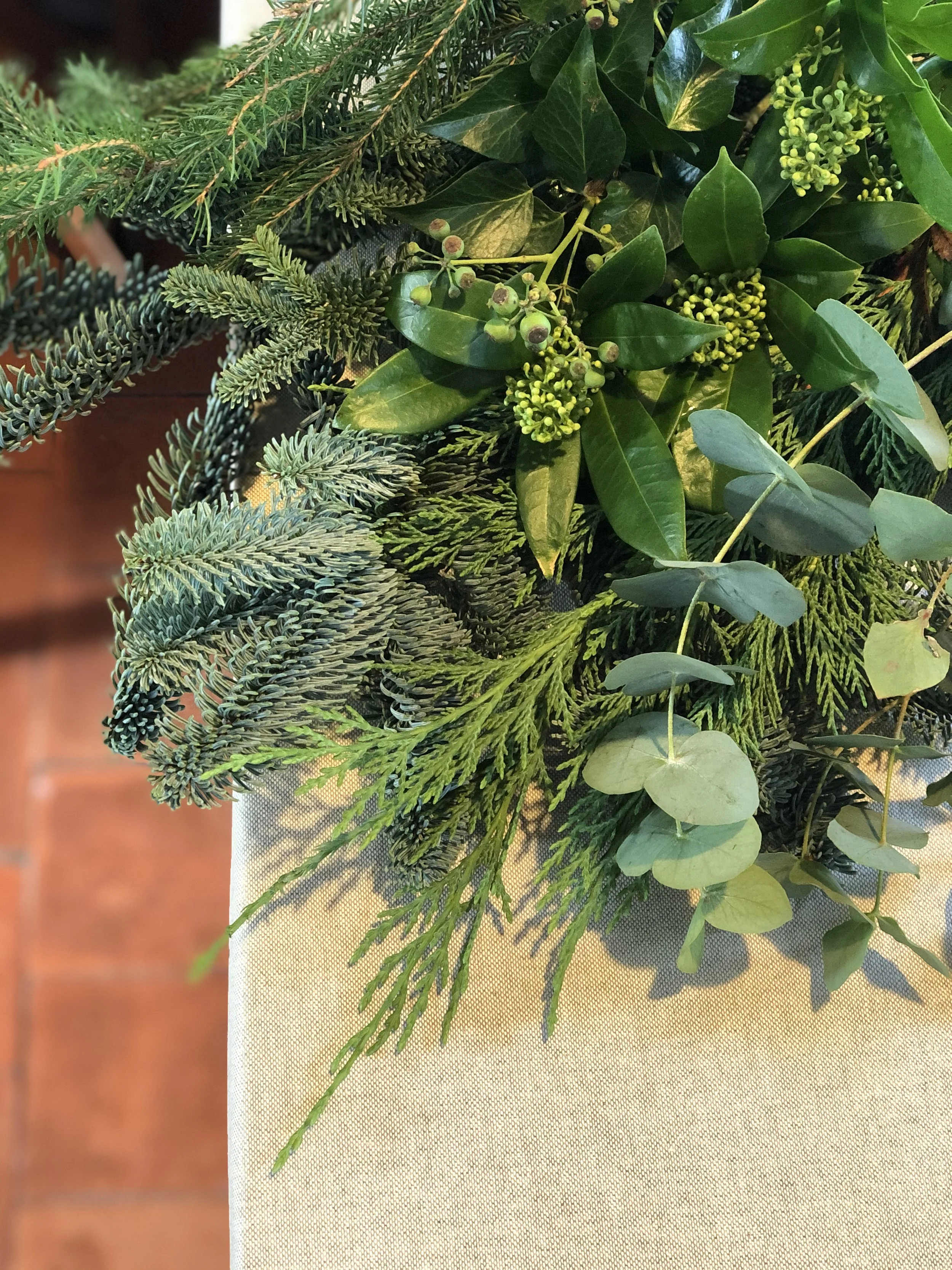 Mixed Seasonal Wreath Foliage