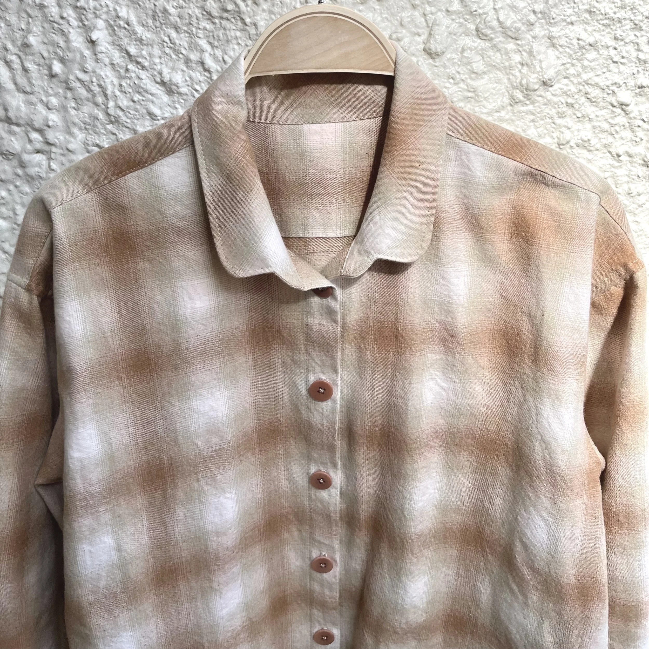 OMBRÉ PLAID OVERSIZED SHIRT