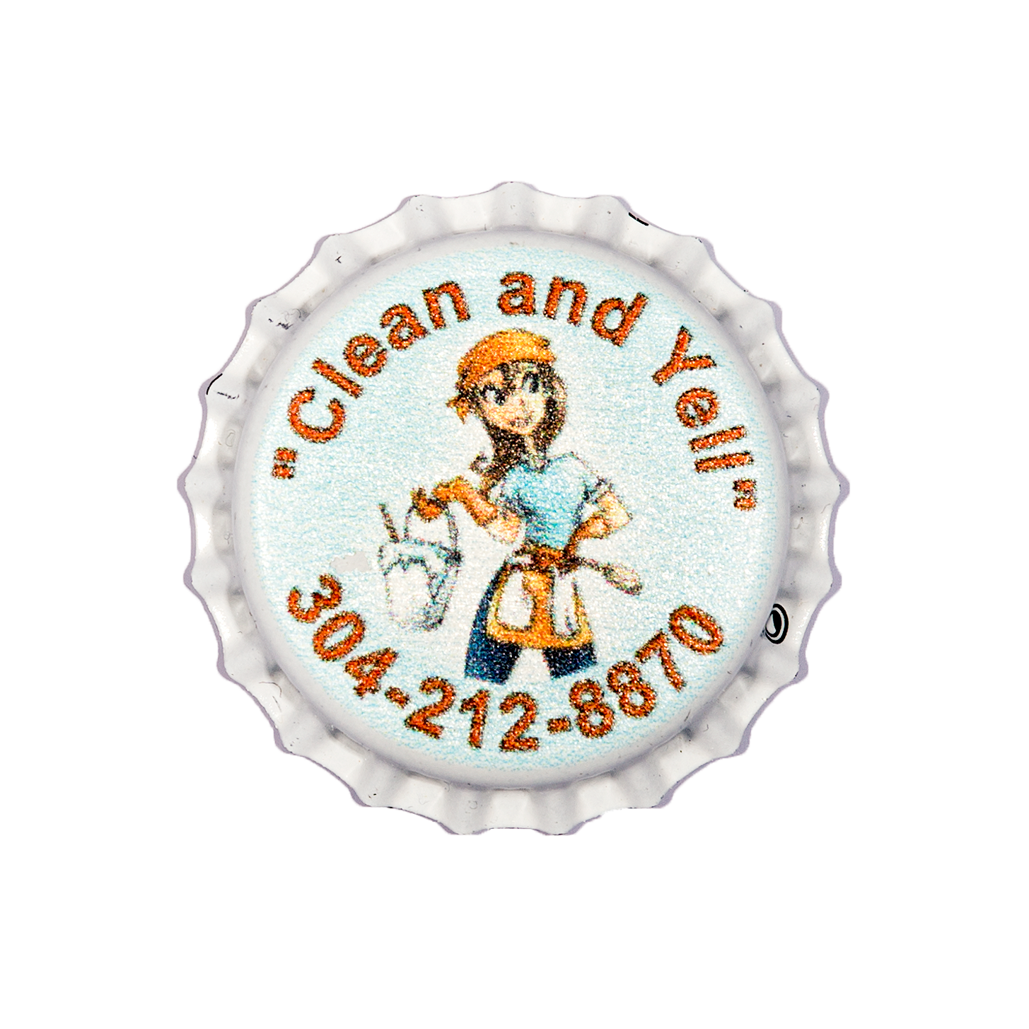 Custom Bottle Cap Magnets for Cleaning Companies