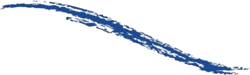 a blue paint stroke on a white background.
