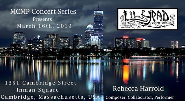 Boston Ballet pianist Rebecca Harrold is performing this Saturday night, the16th of March, 2019, at the Lilypad, Cambridge, MA, USA.  Hope to see you there!