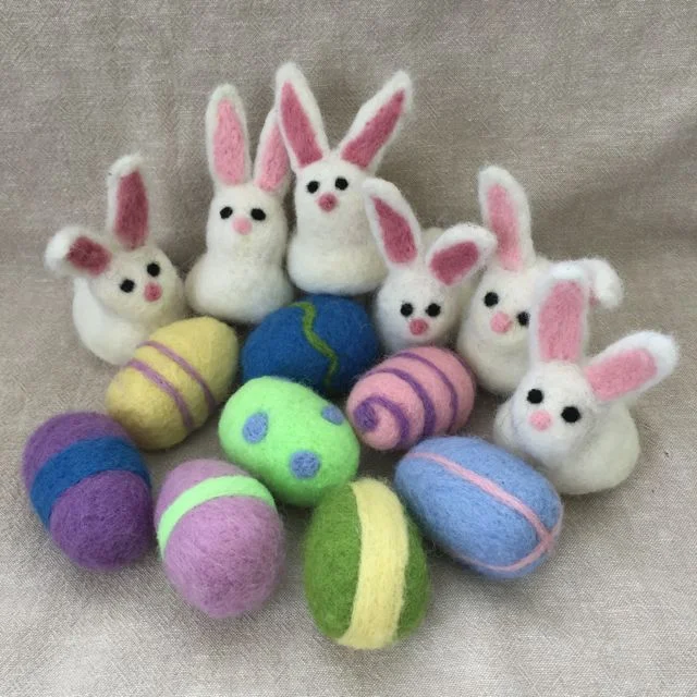 Bunnies and eggs.
