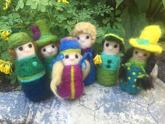 Felted gnome children.