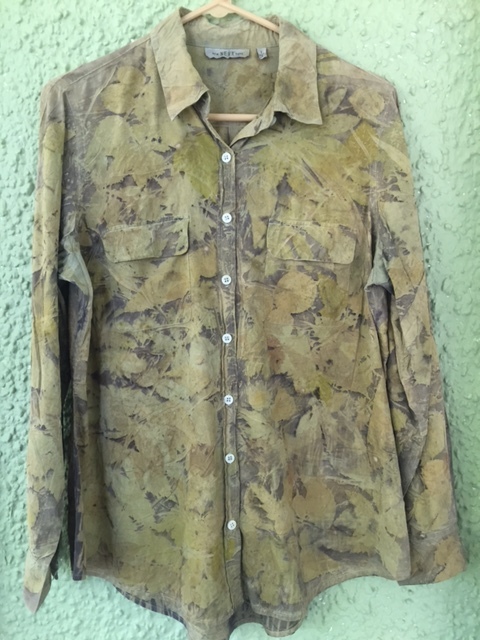 Thrift store silk shirt. Third time's a charm! I kept going on this one until I liked it.