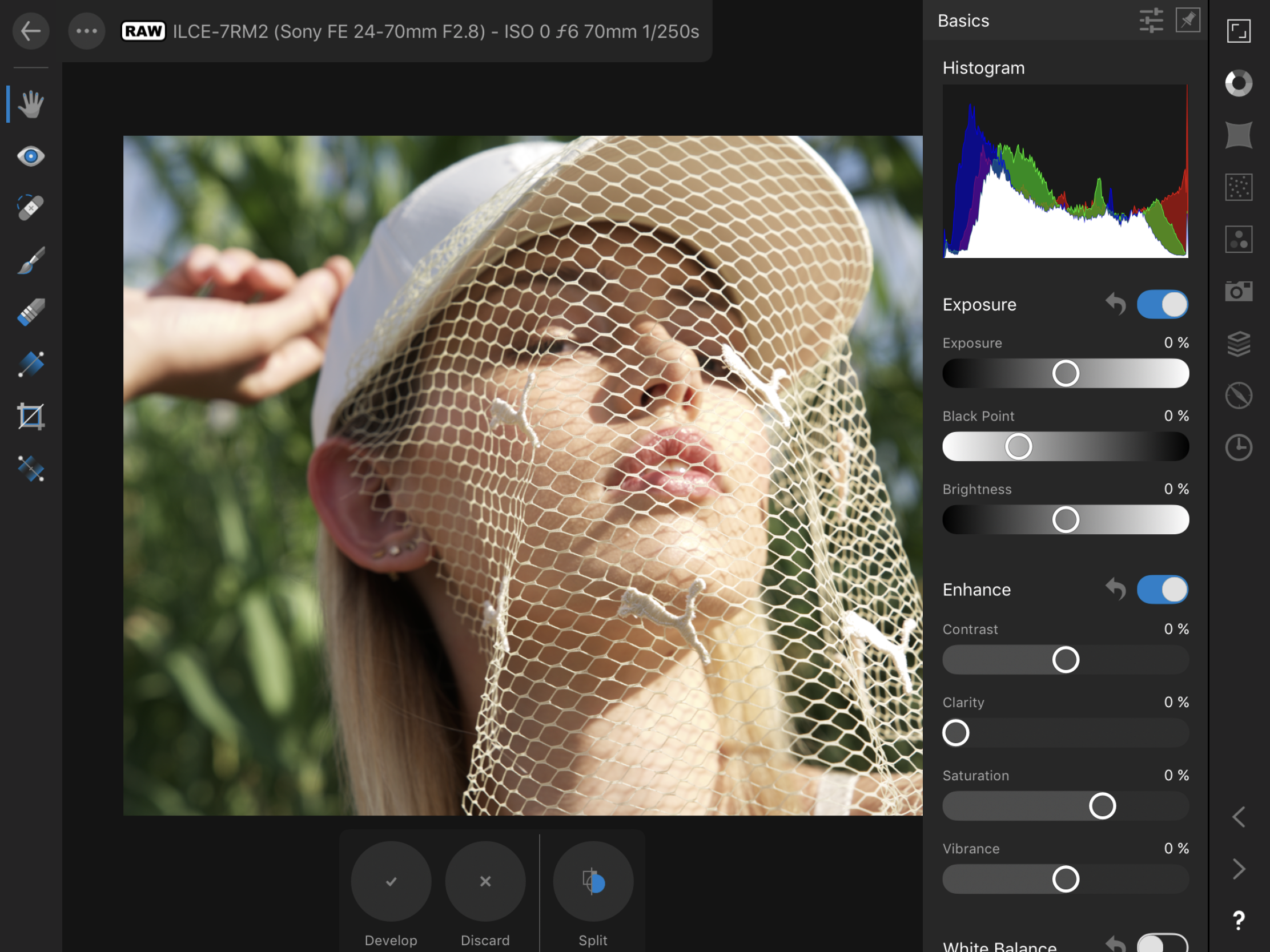 Pulled in a RAW using my Lightning to SD card reader. (Apple brand. Tried a 3rd party from Amazon, and it didn't work)
